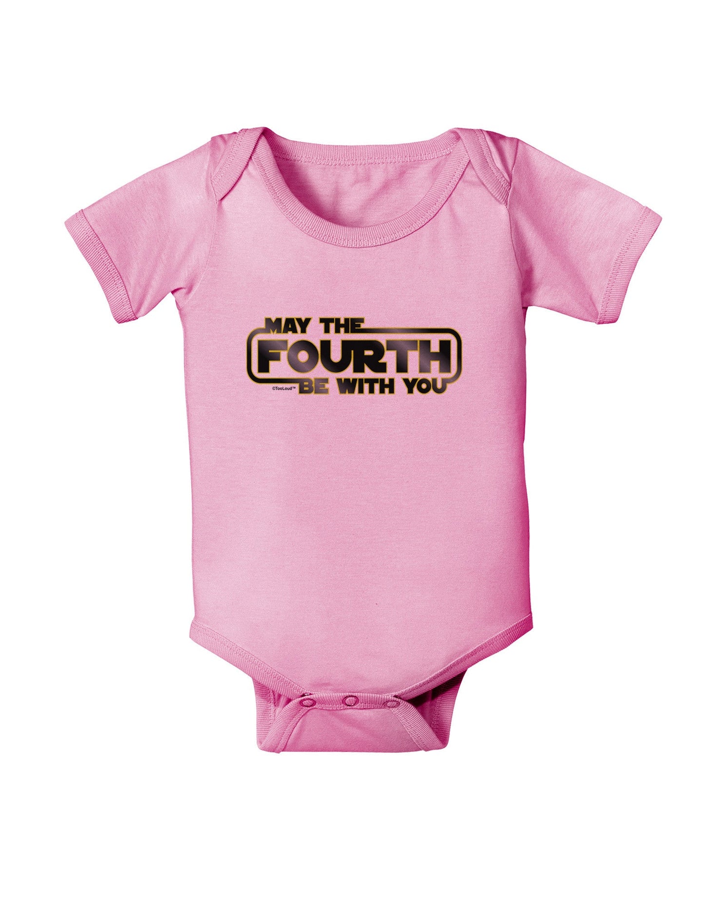 May The Fourth Be With You Baby Romper Bodysuit-Baby Romper-TooLoud-Pink-06-Months-Davson Sales
