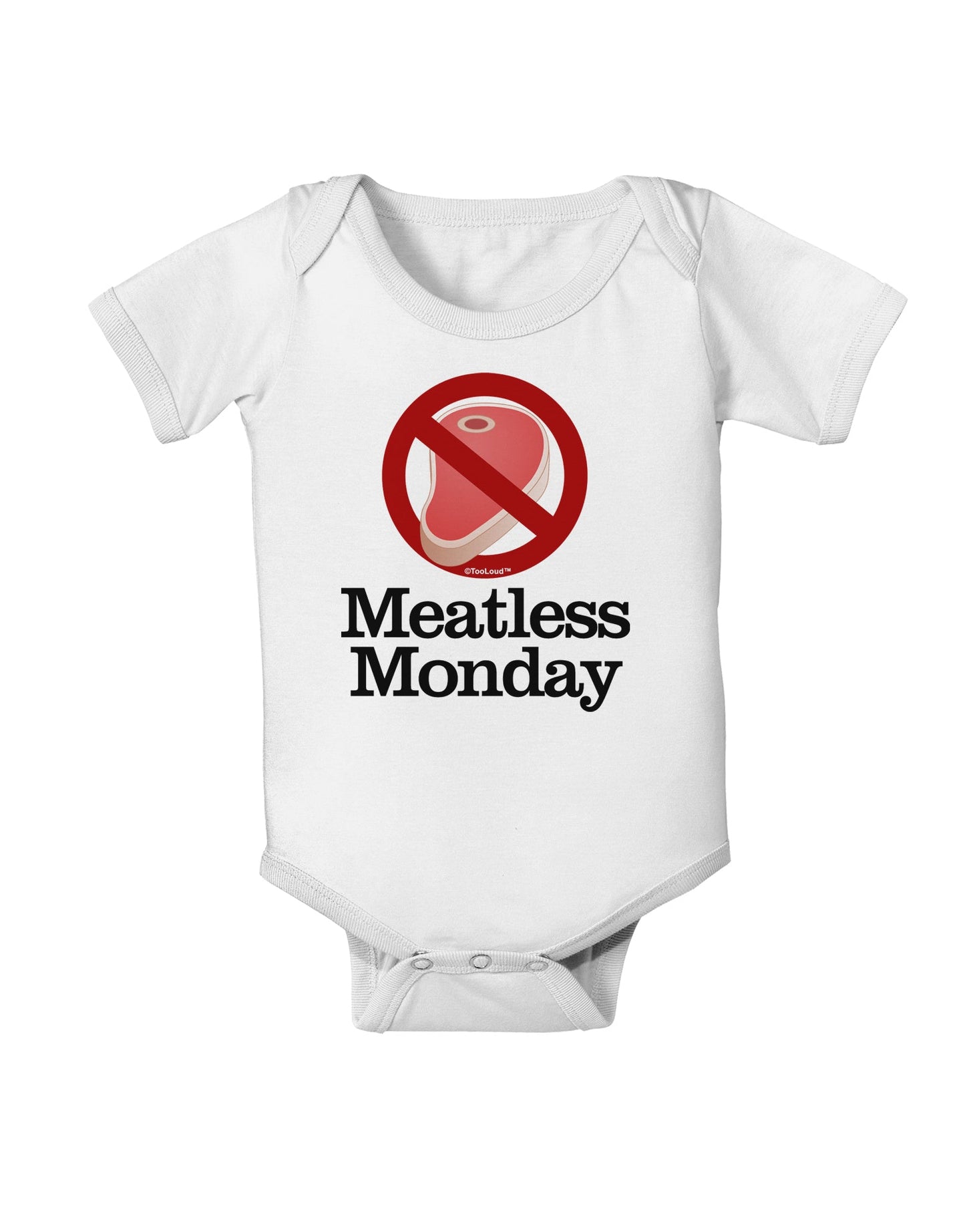 Meatless Monday Baby Romper Bodysuit by TooLoud-Baby Romper-TooLoud-White-06-Months-Davson Sales
