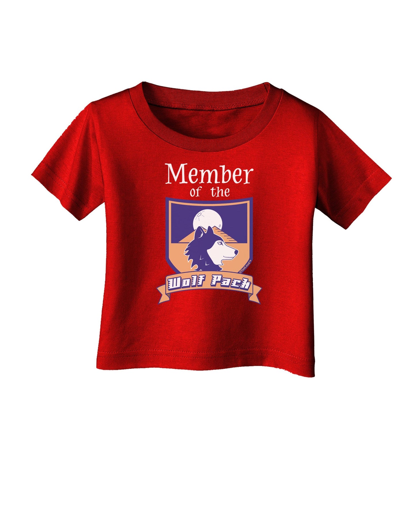 Member of the Wolf Pack Infant T-Shirt Dark-Infant T-Shirt-TooLoud-Red-06-Months-Davson Sales
