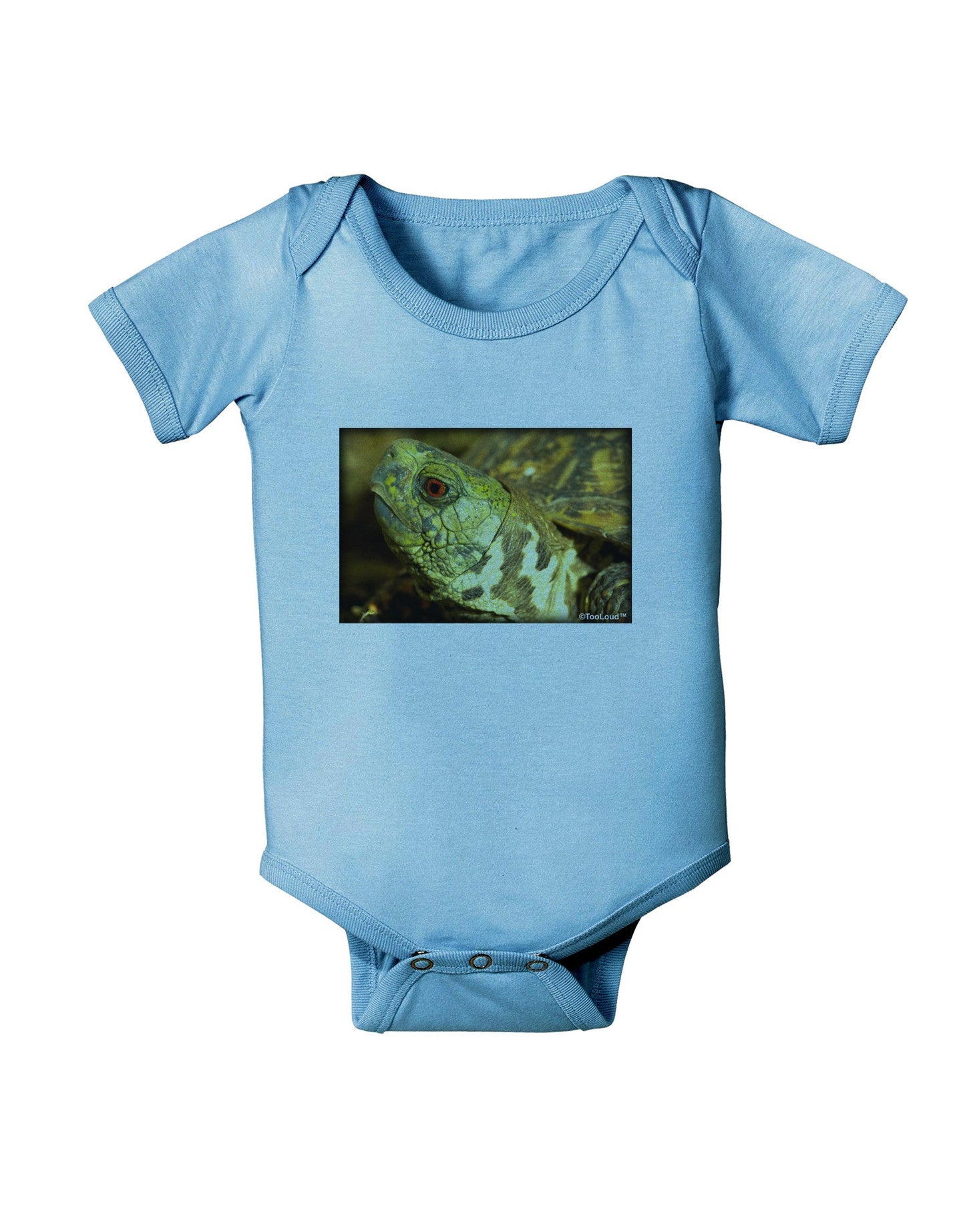 Menacing Turtle Baby Romper Bodysuit-Baby Romper-TooLoud-LightBlue-06-Months-Davson Sales