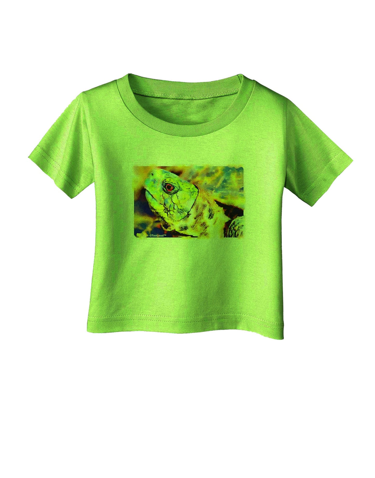 Menacing Turtle Watercolor Infant T-Shirt-Infant T-Shirt-TooLoud-Lime-Green-06-Months-Davson Sales
