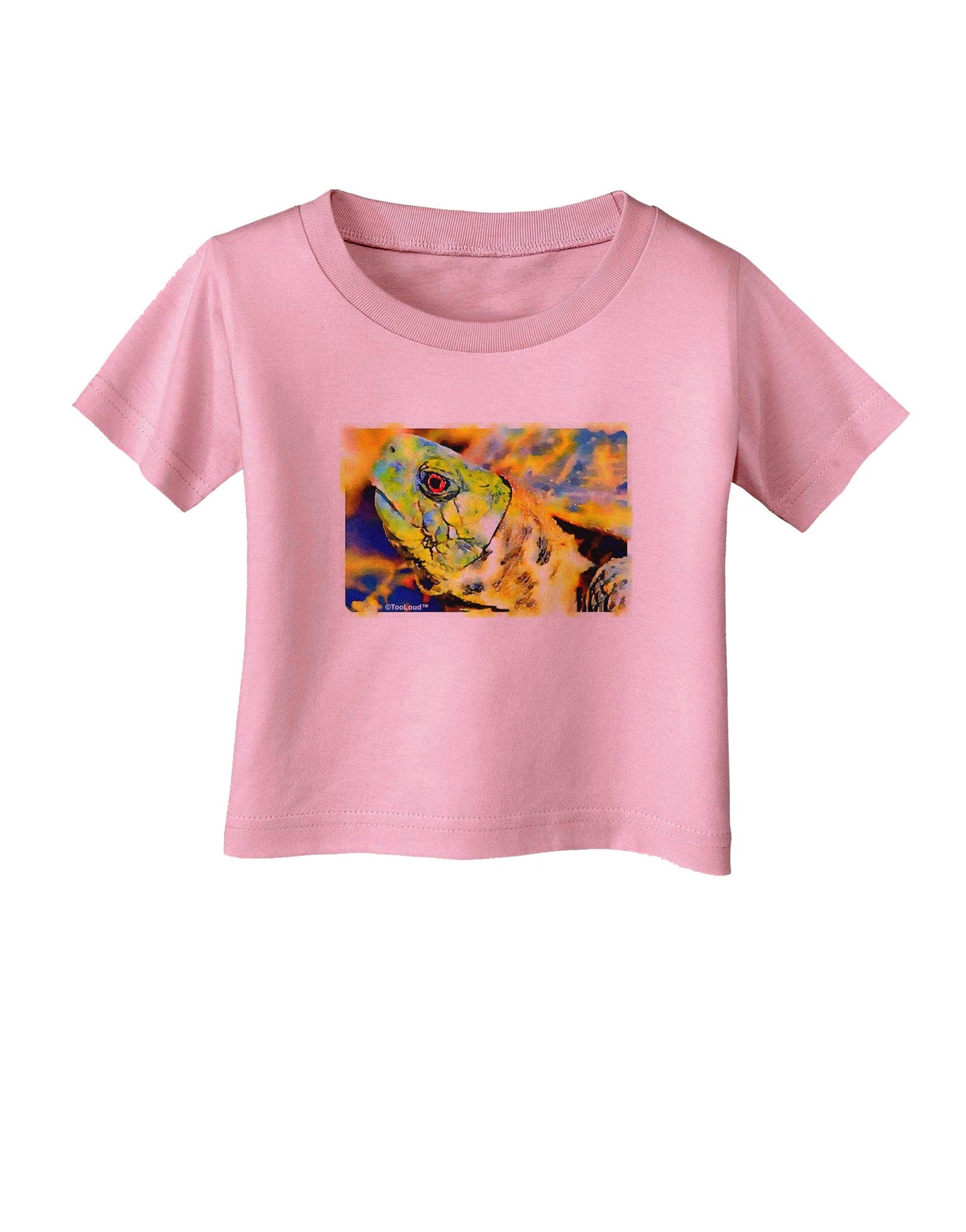 Menacing Turtle Watercolor Infant T-Shirt-Infant T-Shirt-TooLoud-Candy-Pink-06-Months-Davson Sales