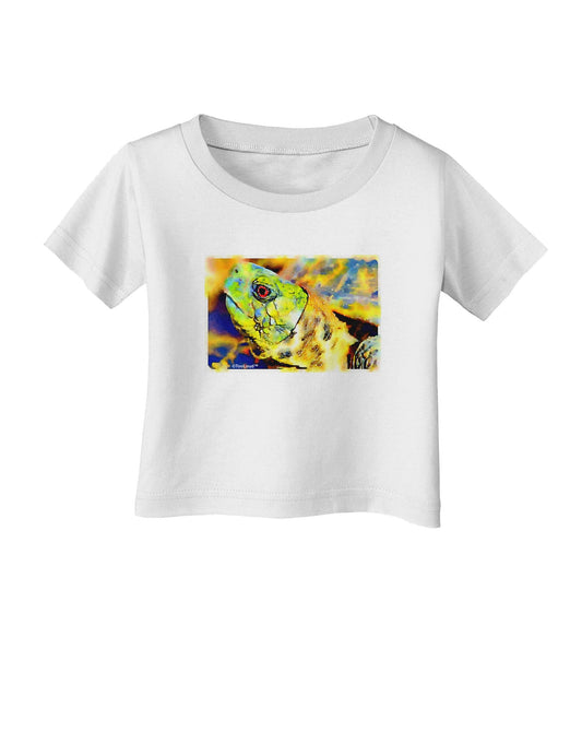 Menacing Turtle Watercolor Infant T-Shirt-Infant T-Shirt-TooLoud-White-06-Months-Davson Sales