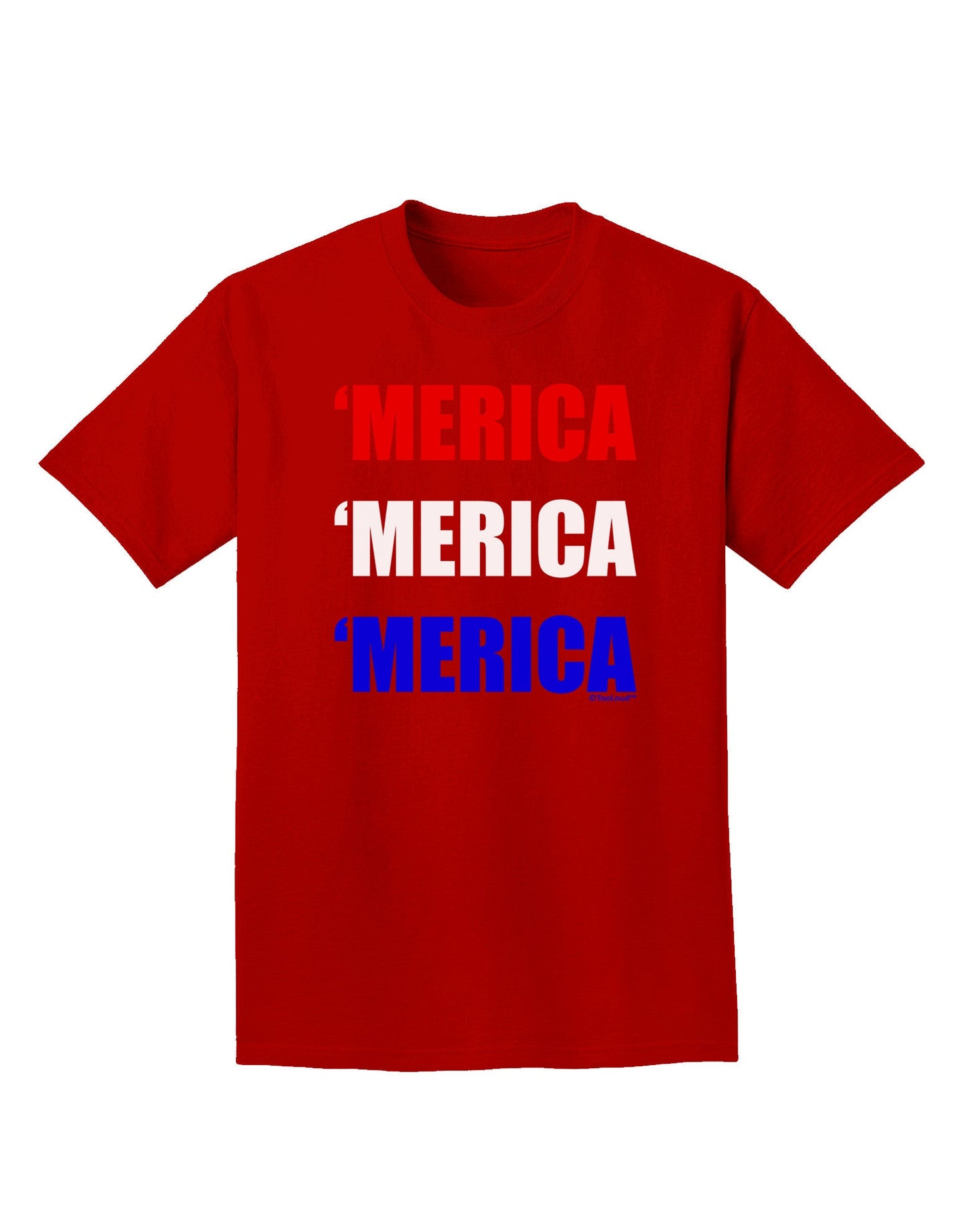 Merica Merica Merica - Red and Blue Adult Dark T-Shirt-Mens T-Shirt-TooLoud-Red-Small-Davson Sales