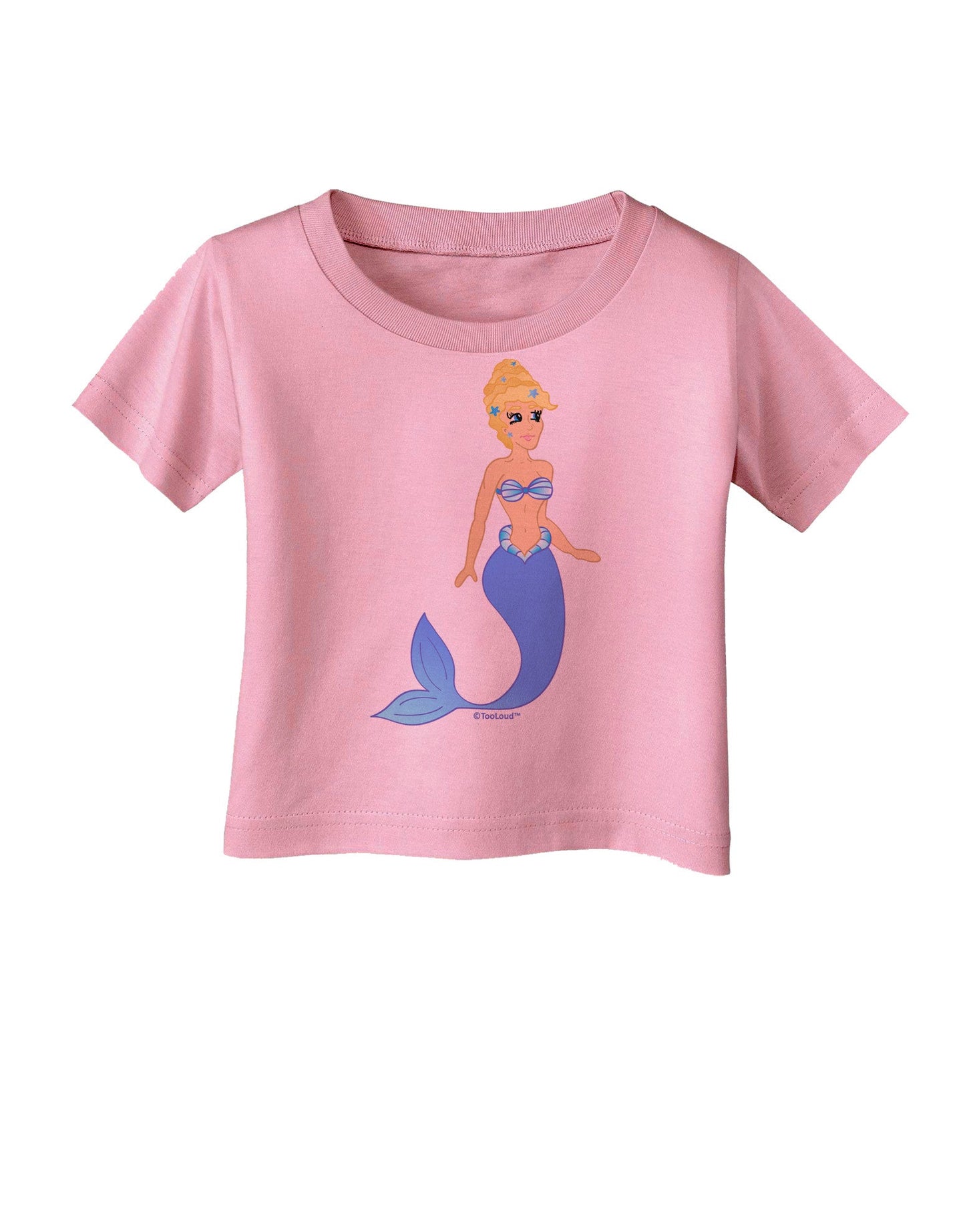 Mermaid Design - Blue Infant T-Shirt-Infant T-Shirt-TooLoud-Candy-Pink-06-Months-Davson Sales