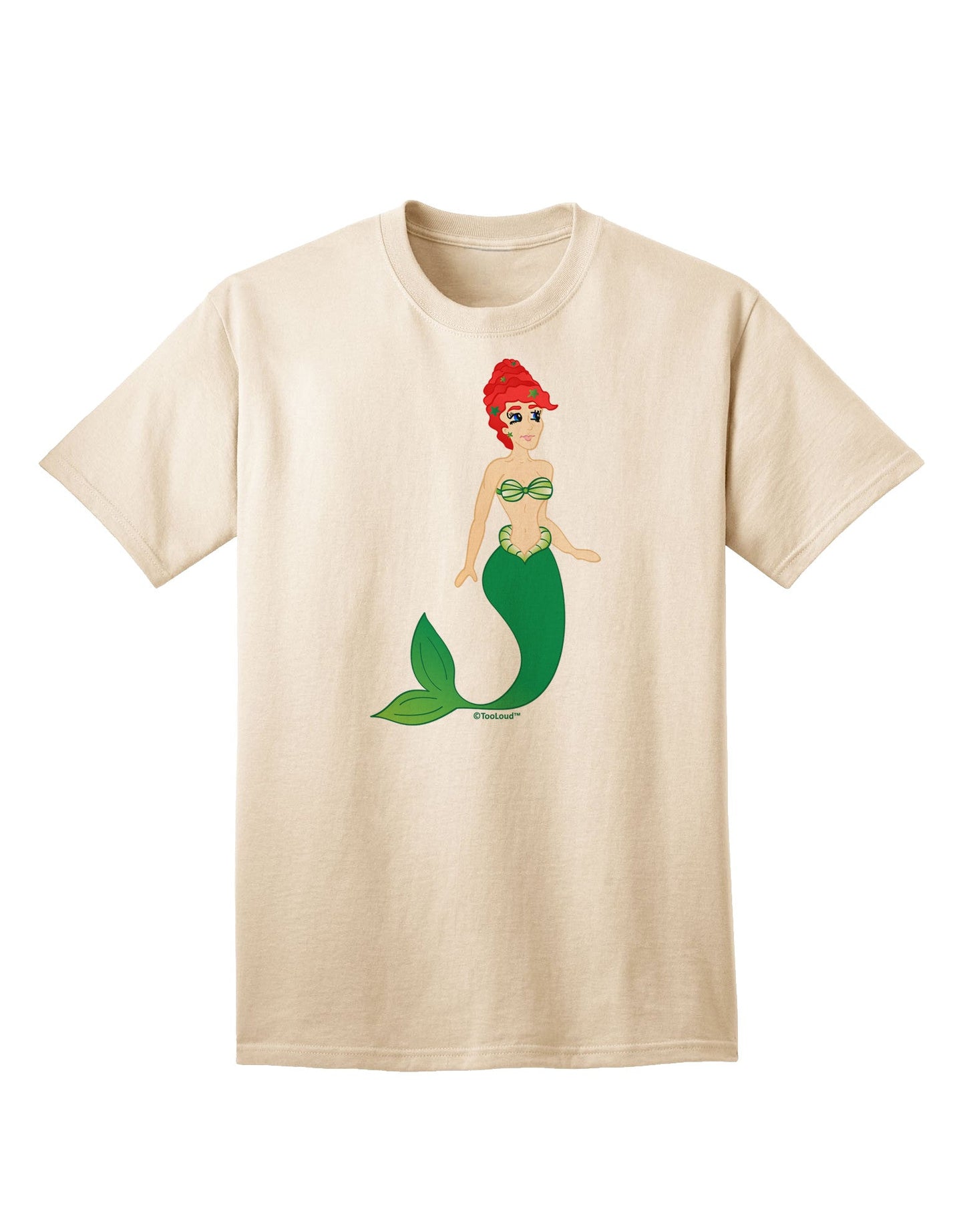 Mermaid Design - Green Adult T-Shirt-Mens T-Shirt-TooLoud-Natural-Small-Davson Sales