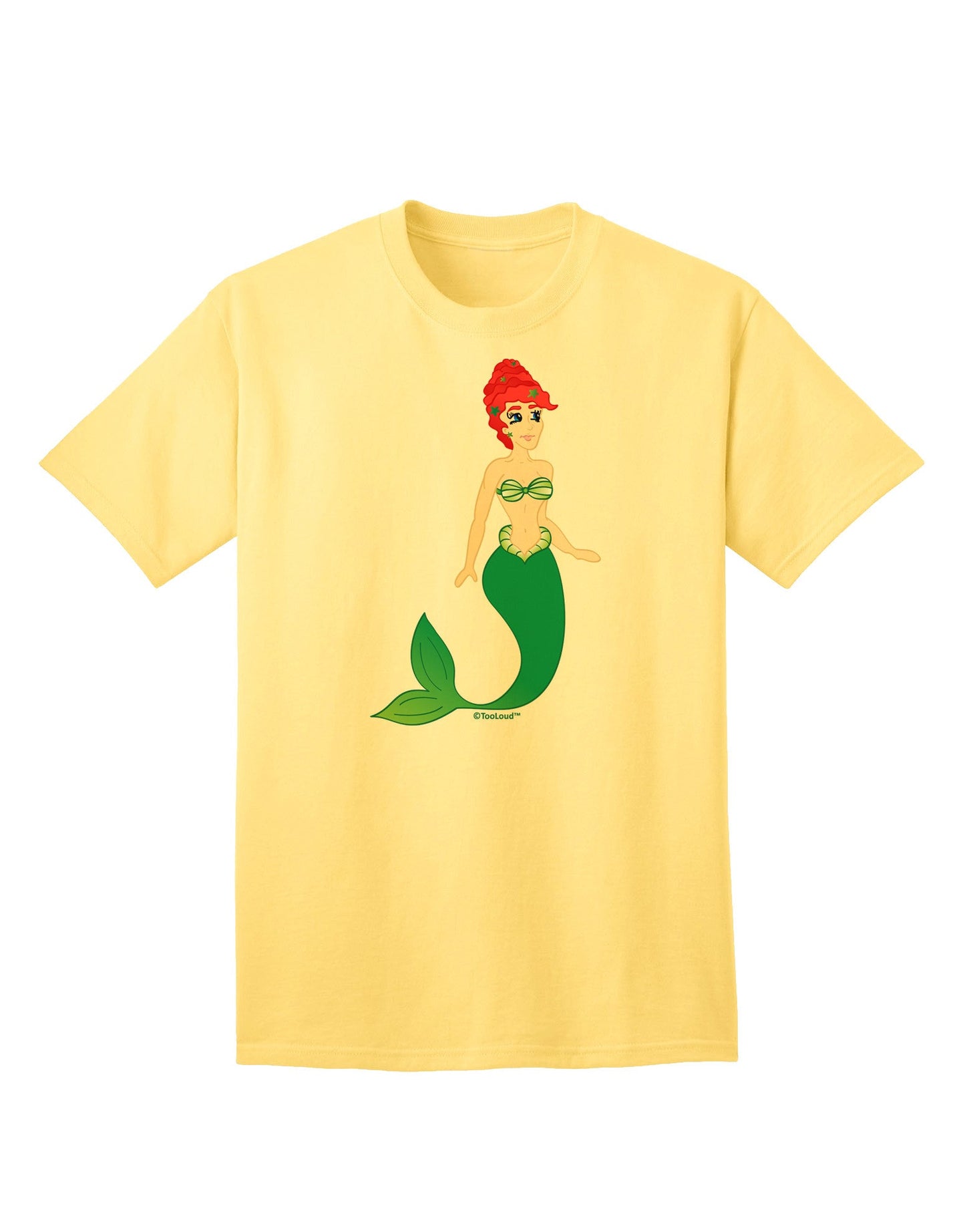 Mermaid Design - Green Adult T-Shirt-Mens T-Shirt-TooLoud-Yellow-Small-Davson Sales