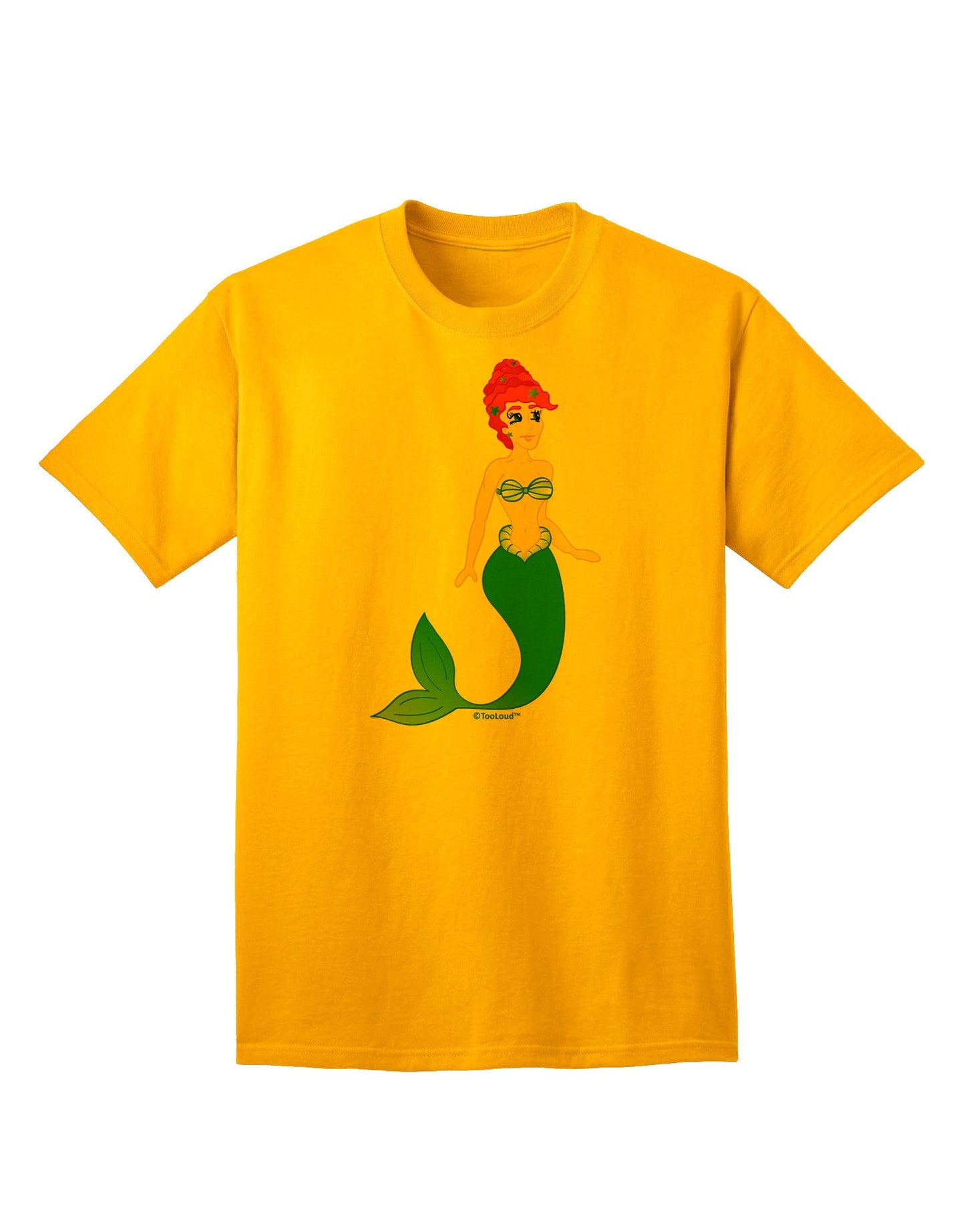 Mermaid Design - Green Adult T-Shirt-Mens T-Shirt-TooLoud-Gold-Small-Davson Sales