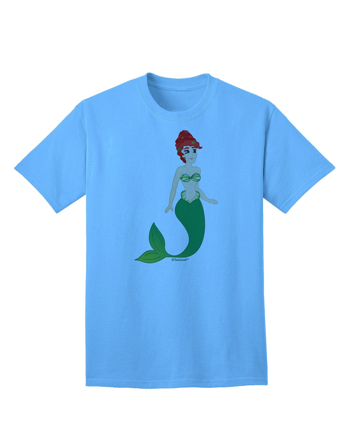 Mermaid Design - Green Adult T-Shirt-Mens T-Shirt-TooLoud-Aquatic-Blue-Small-Davson Sales