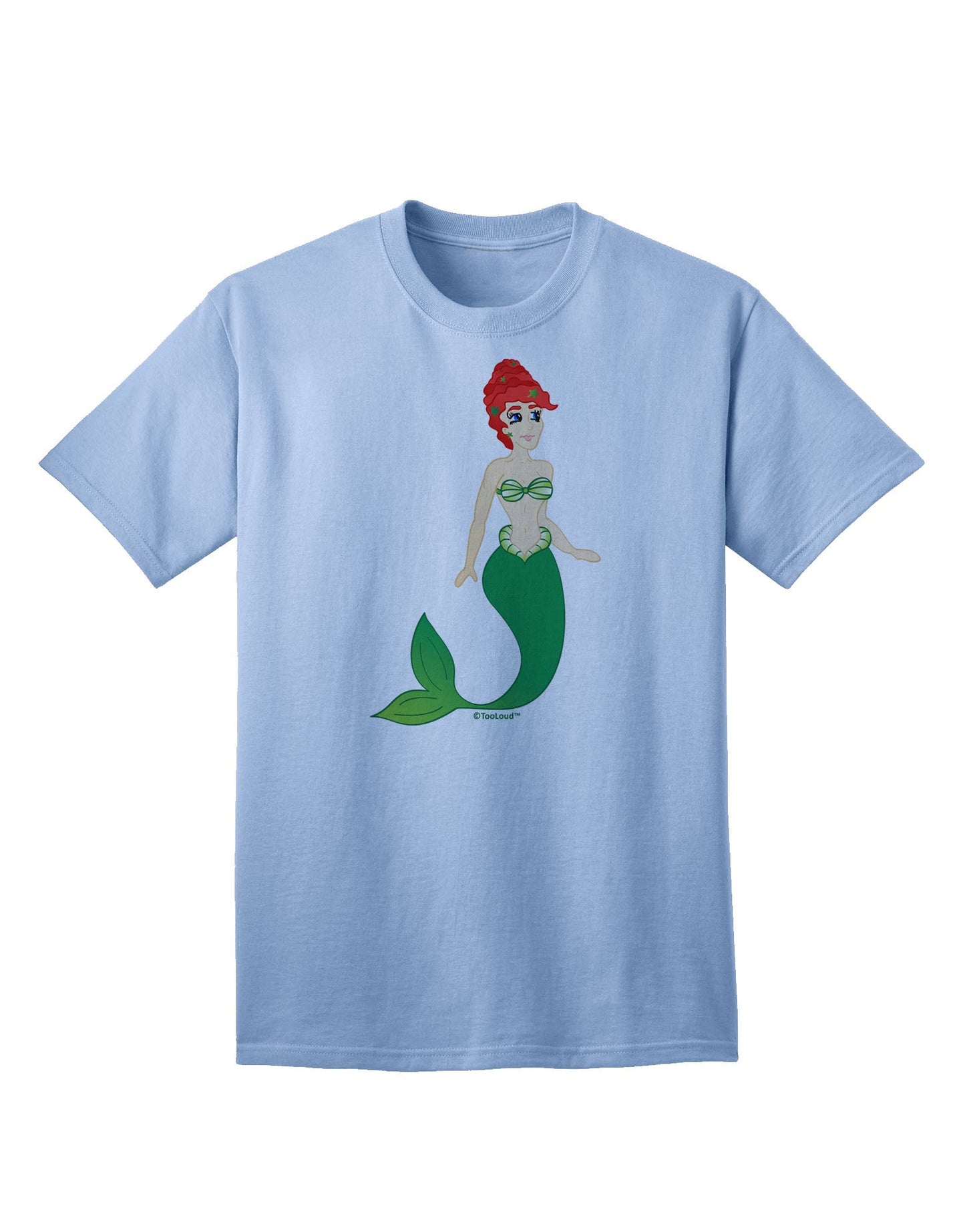 Mermaid Design - Green Adult T-Shirt-Mens T-Shirt-TooLoud-Light-Blue-Small-Davson Sales