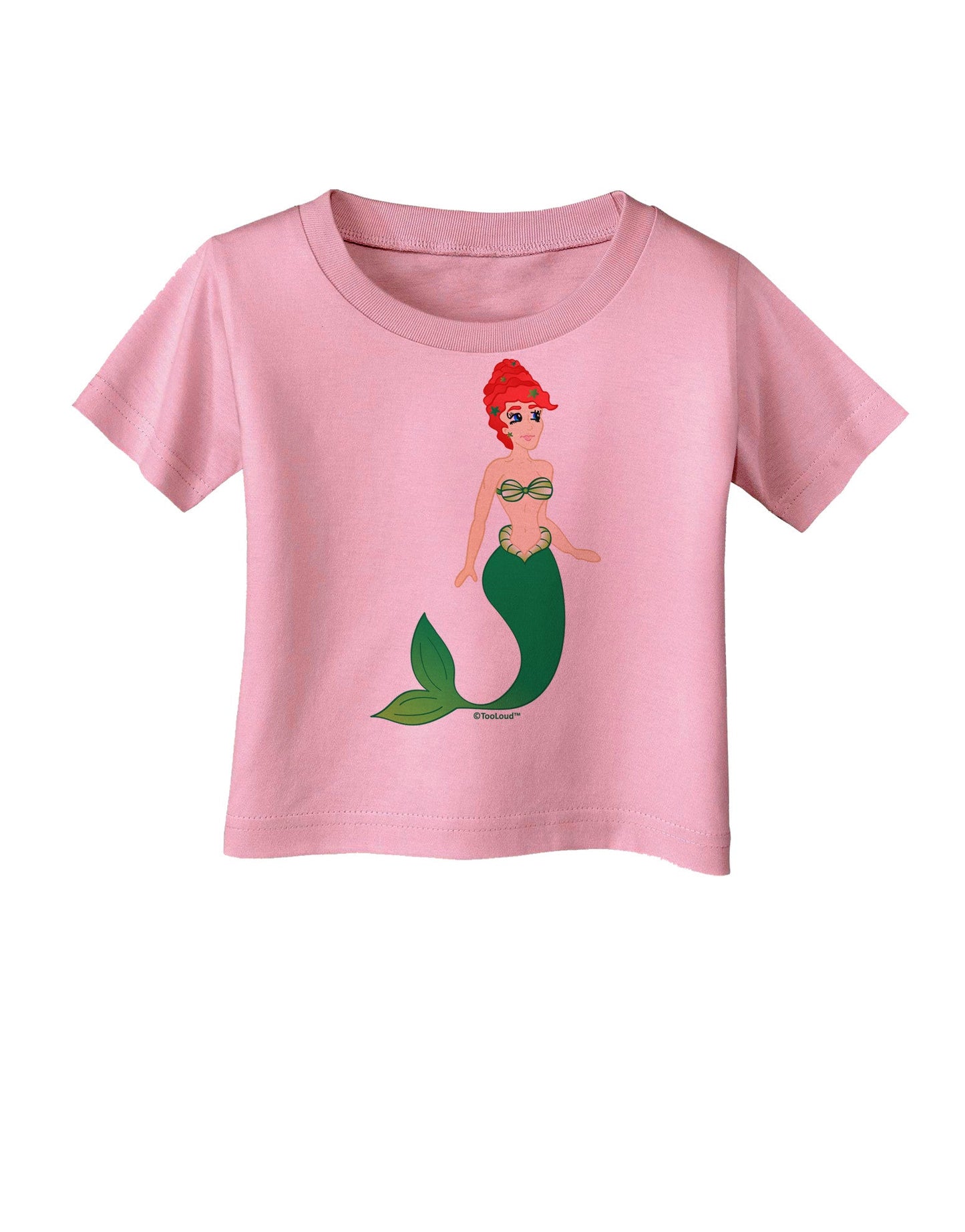 Mermaid Design - Green Infant T-Shirt-Infant T-Shirt-TooLoud-Candy-Pink-06-Months-Davson Sales