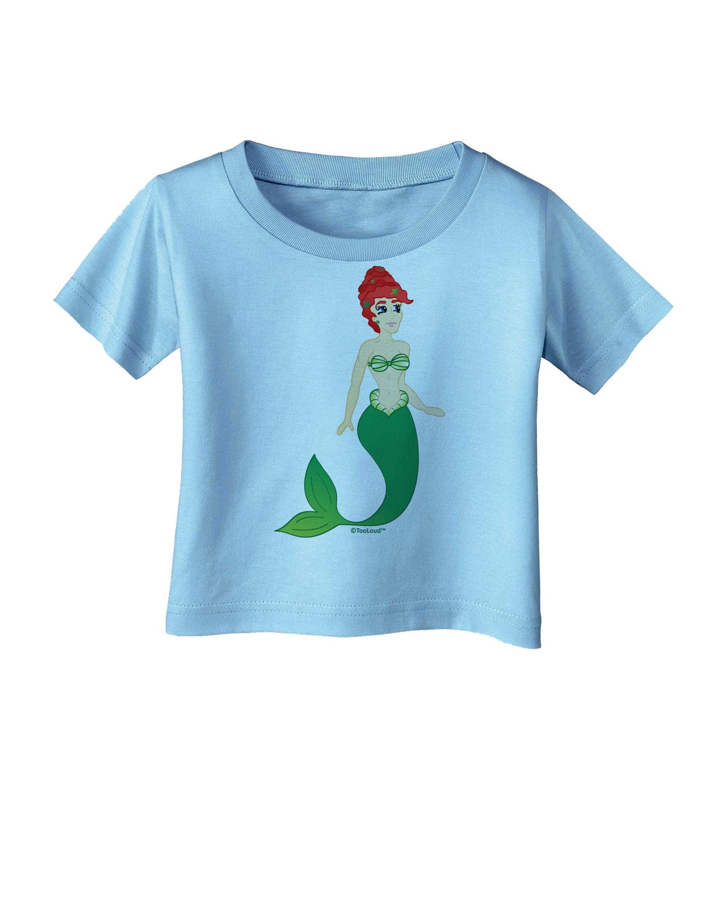 Mermaid Design - Green Infant T-Shirt-Infant T-Shirt-TooLoud-Aquatic-Blue-06-Months-Davson Sales