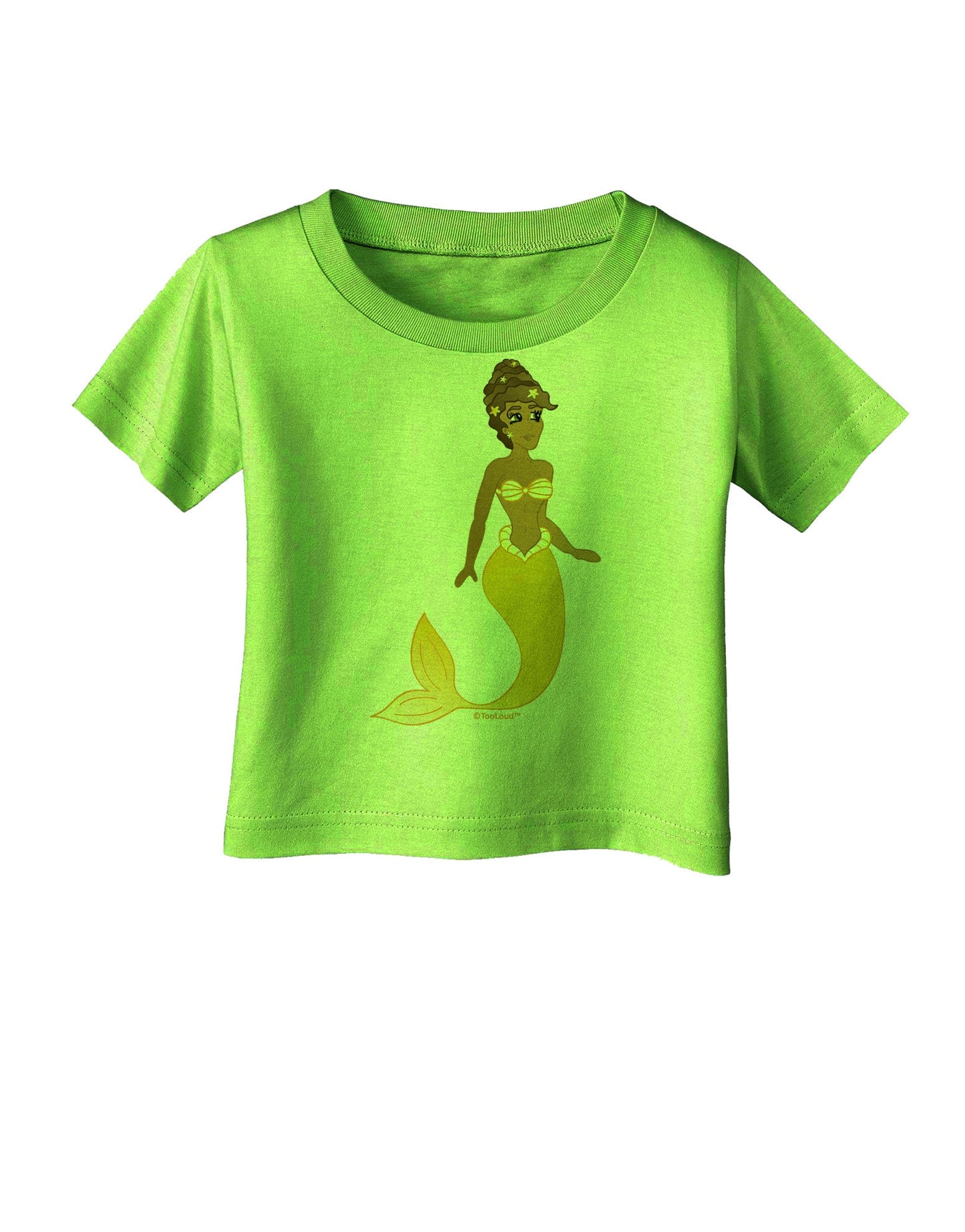Mermaid Design - Yellow Infant T-Shirt-Infant T-Shirt-TooLoud-Lime-Green-06-Months-Davson Sales