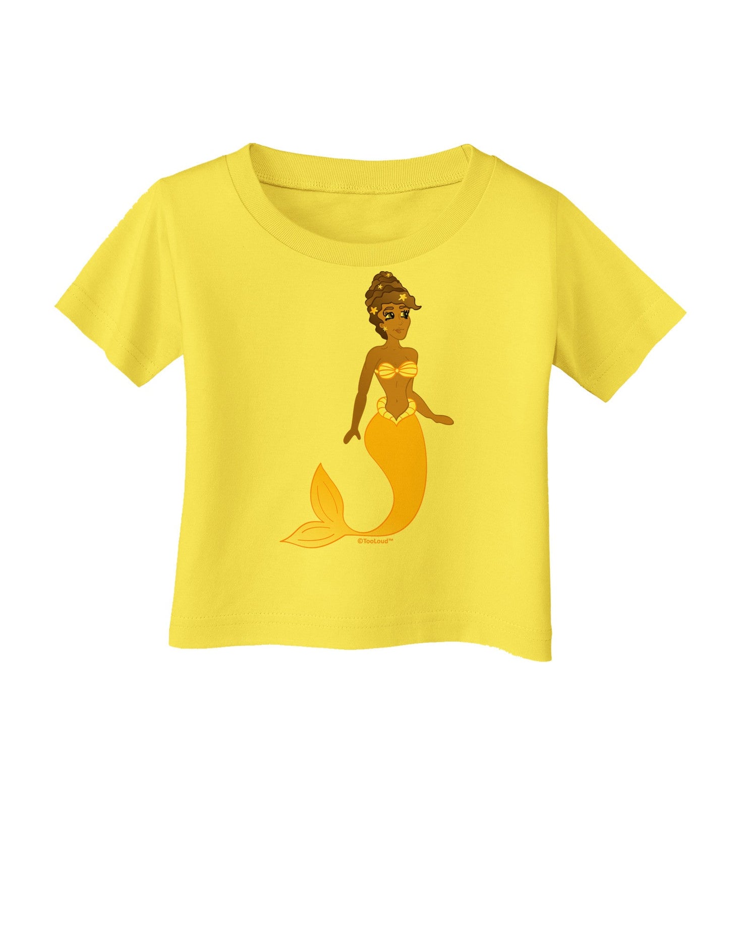 Mermaid Design - Yellow Infant T-Shirt-Infant T-Shirt-TooLoud-Yellow-06-Months-Davson Sales