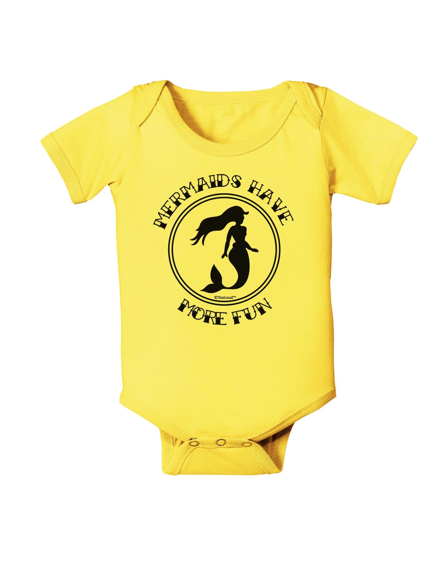 Mermaids Have More Fun Baby Romper Bodysuit-Baby Romper-TooLoud-Yellow-06-Months-Davson Sales