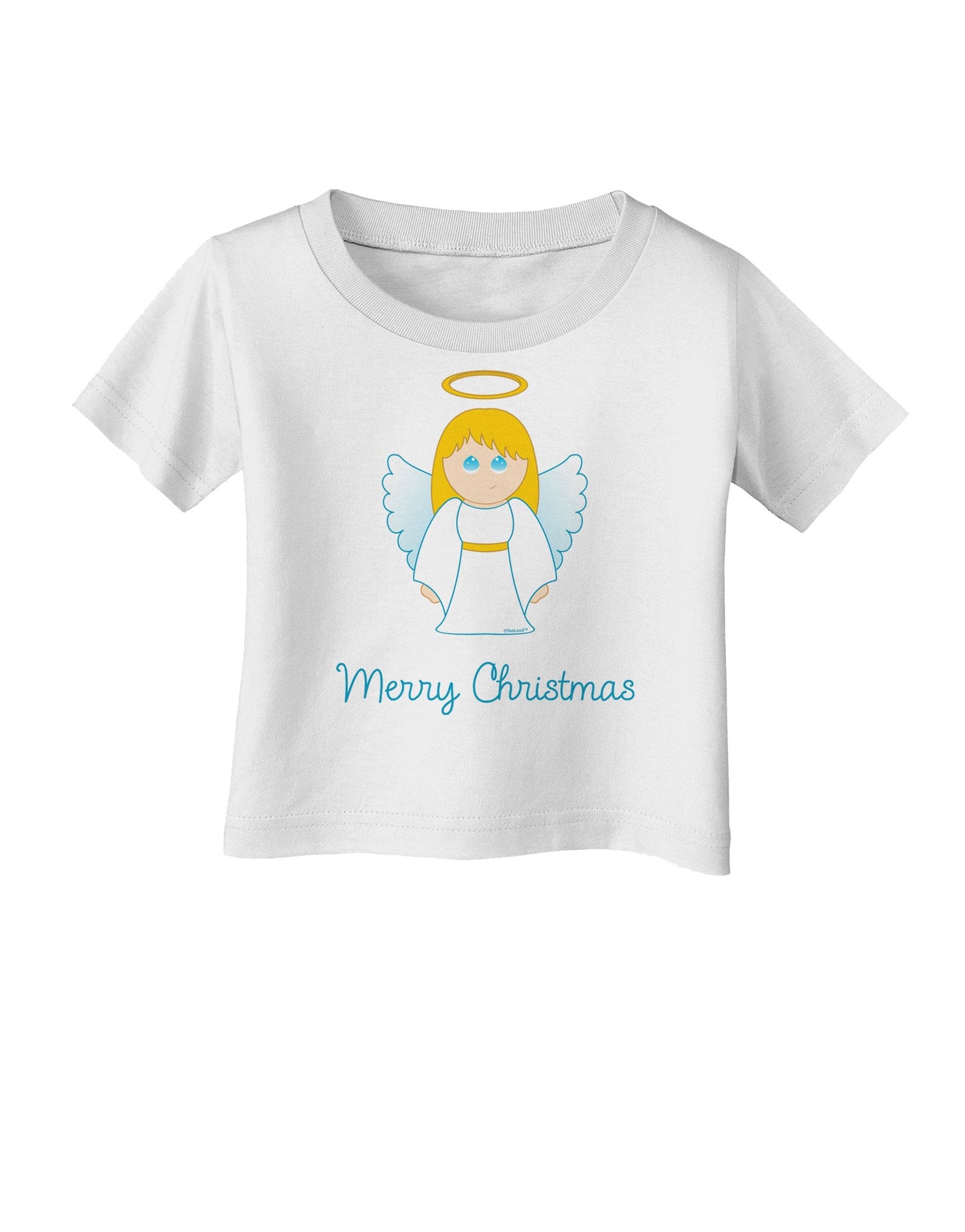 Merry Christmas Cute Angel Girl Infant T-Shirt-Infant T-Shirt-TooLoud-White-06-Months-Davson Sales