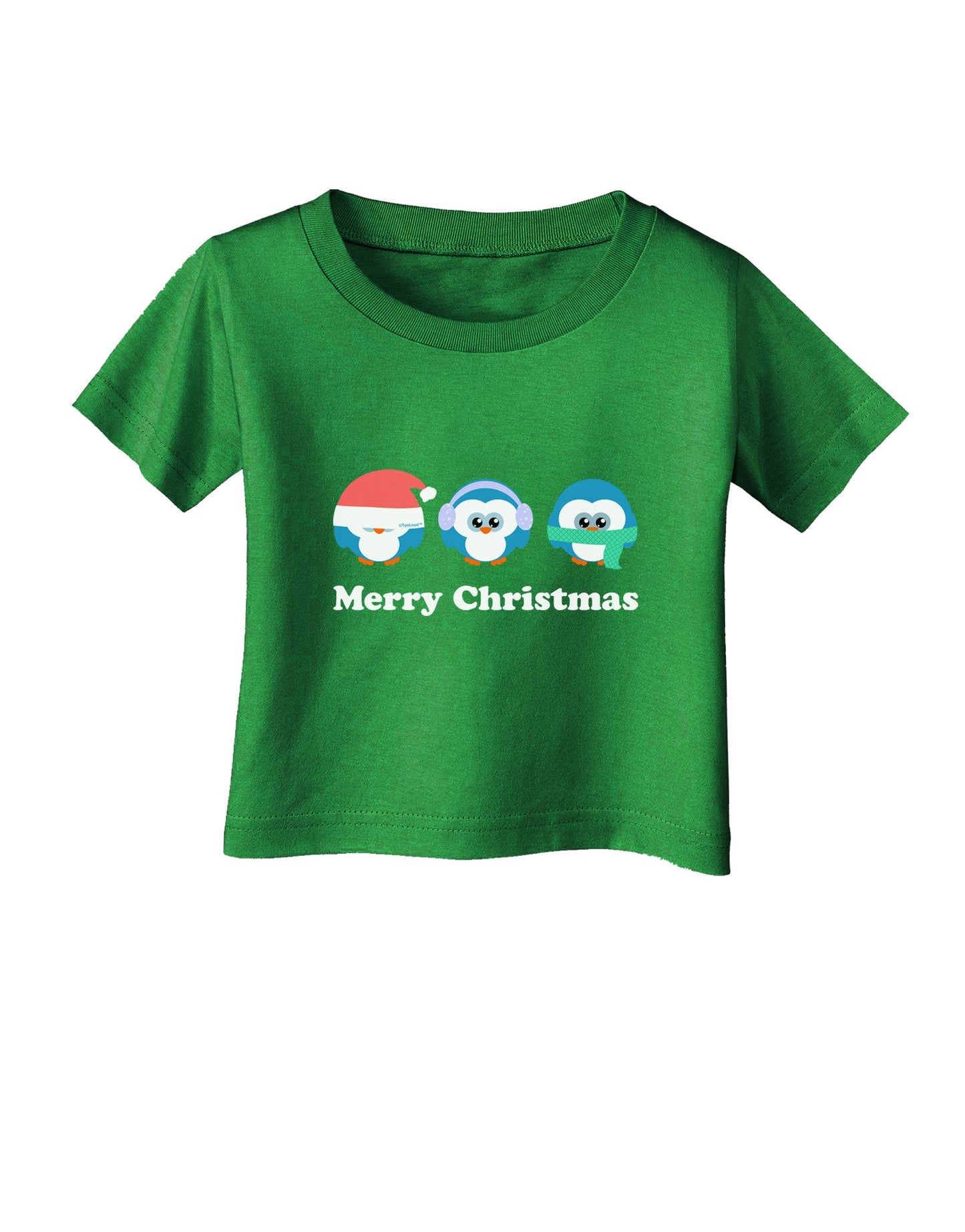 Merry Christmas Penguins See Hear Speak No Evil Infant T-Shirt Dark-Infant T-Shirt-TooLoud-Royal-Blue-06-Months-Davson Sales