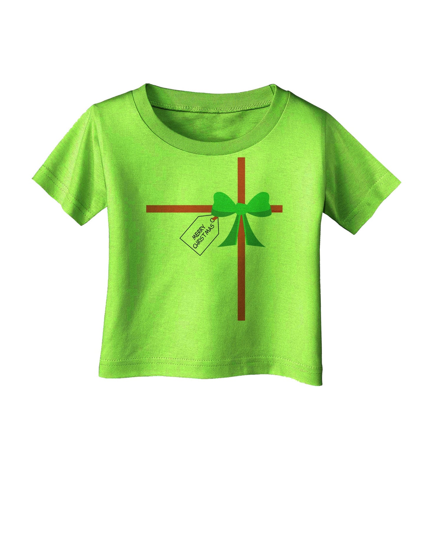 Merry Christmas Present Gift Infant T-Shirt-Infant T-Shirt-TooLoud-Lime-Green-06-Months-Davson Sales
