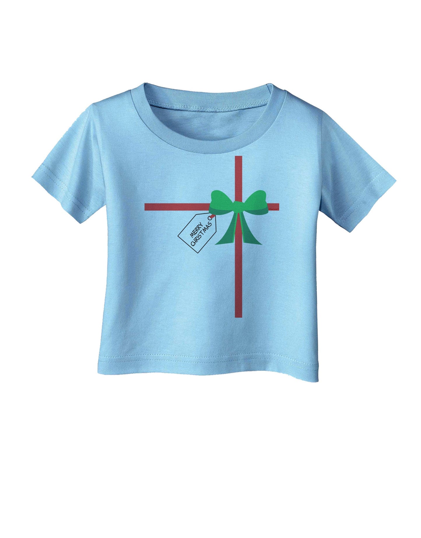 Merry Christmas Present Gift Infant T-Shirt-Infant T-Shirt-TooLoud-Aquatic-Blue-06-Months-Davson Sales