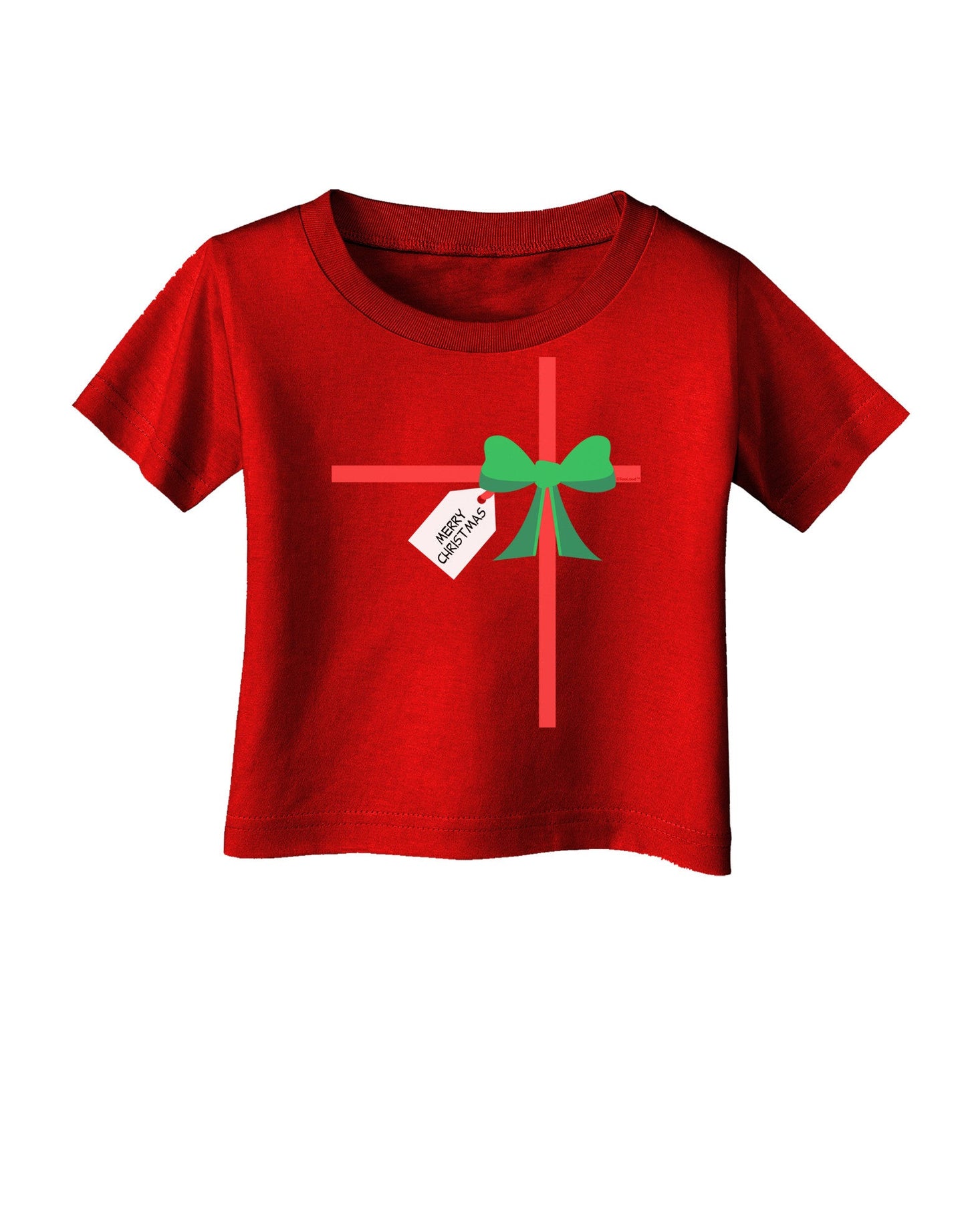 Merry Christmas Present Gift Infant T-Shirt Dark-Infant T-Shirt-TooLoud-Clover-Green-06-Months-Davson Sales