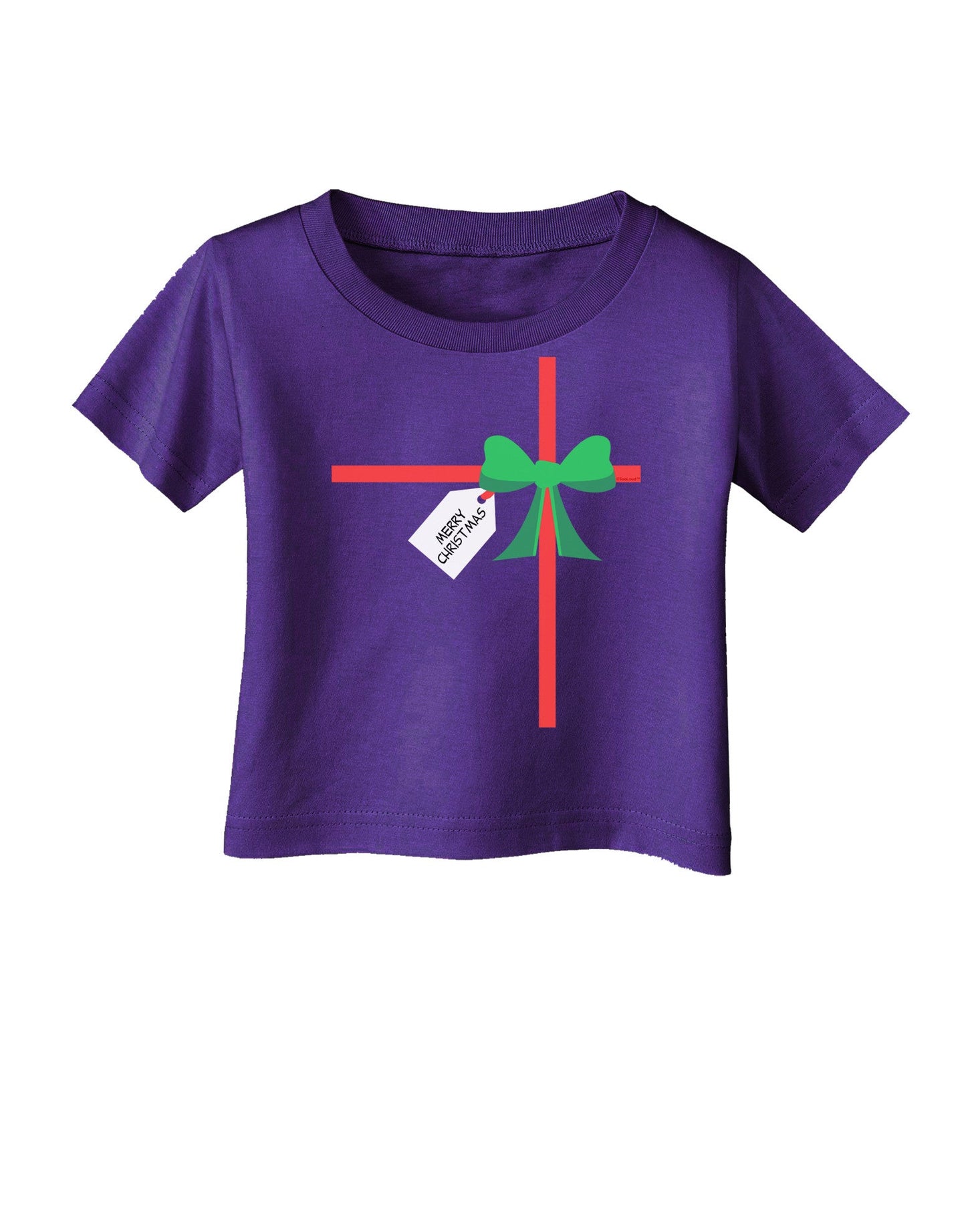 Merry Christmas Present Gift Infant T-Shirt Dark-Infant T-Shirt-TooLoud-Purple-06-Months-Davson Sales