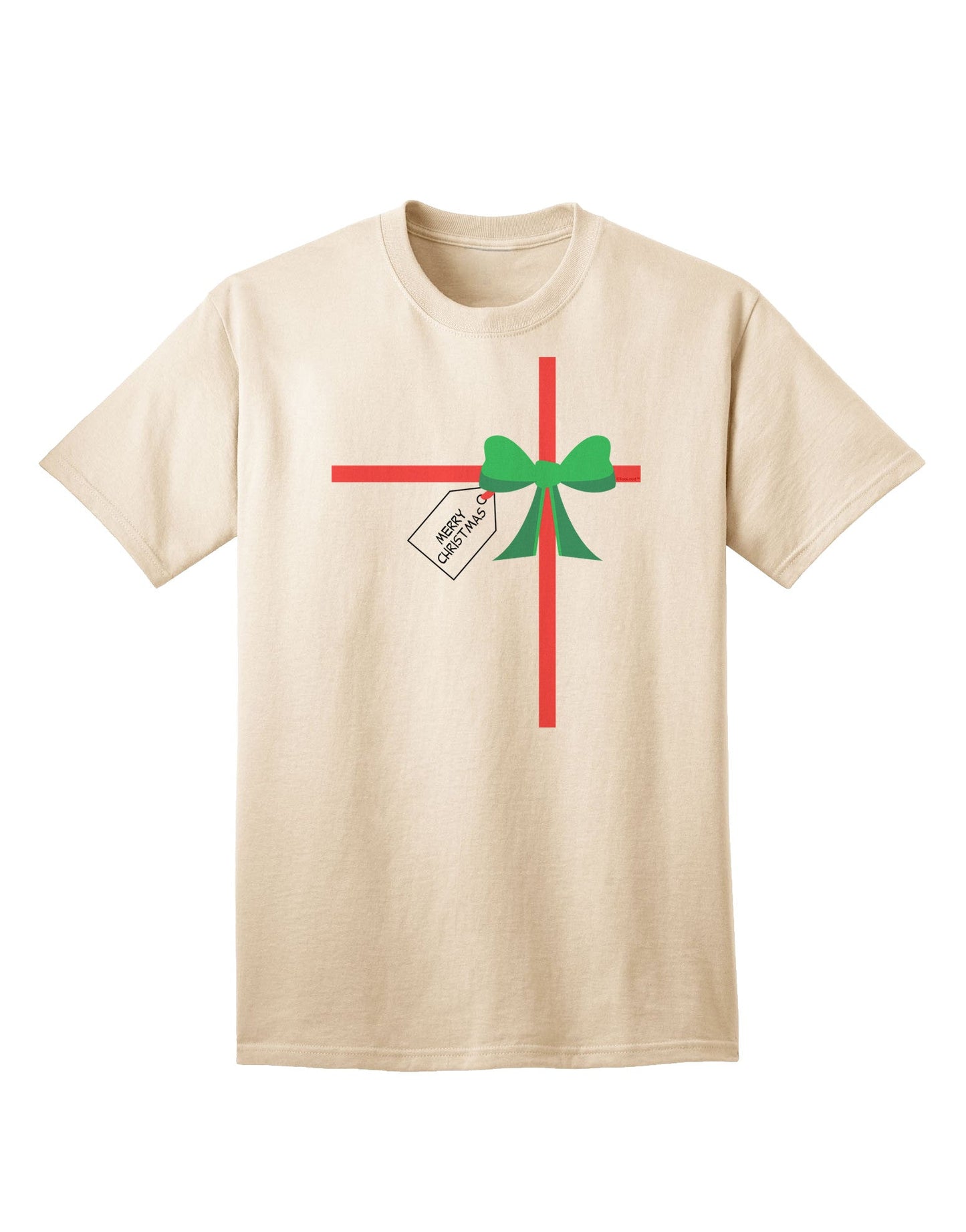 Merry Christmas Present Gift - Premium Adult T-Shirt Collection-Mens T-shirts-TooLoud-Natural-Small-Davson Sales