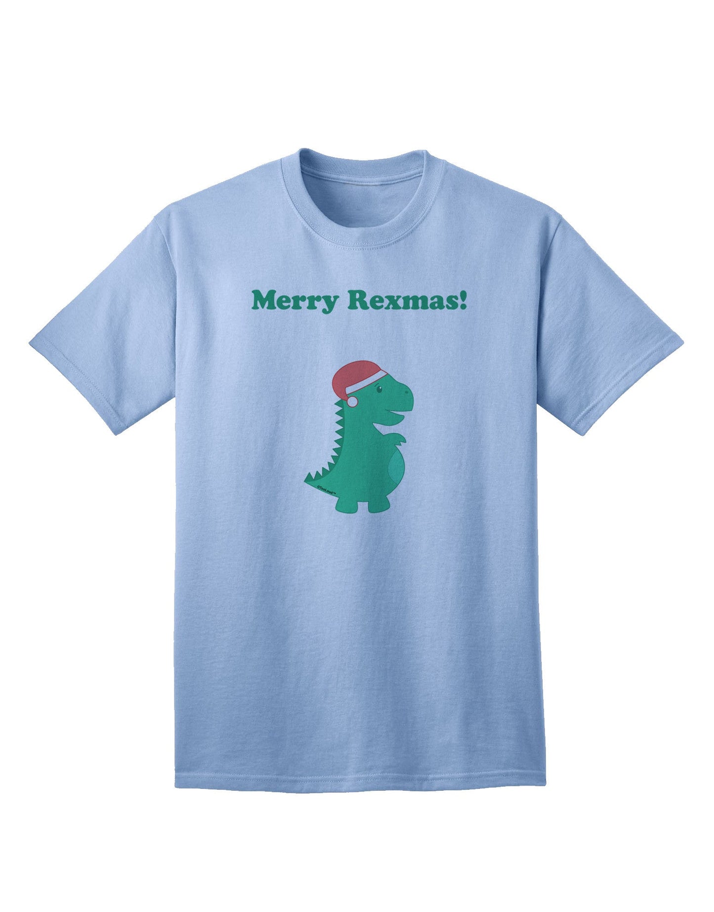 Merry Rexmas: Premium T-Rex Dinosaur-Themed Christmas Adult T-Shirt Collection-Mens T-shirts-TooLoud-Light-Blue-Small-Davson Sales