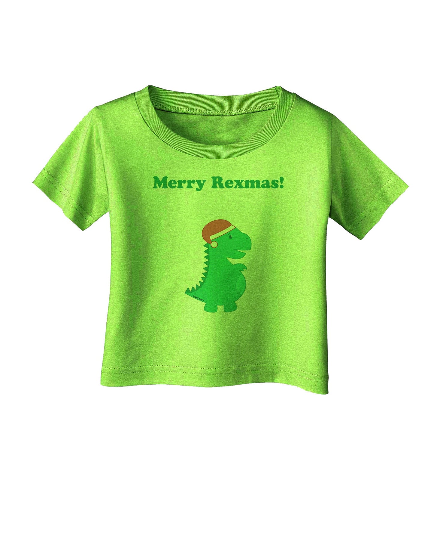 Merry Rexmas T-Rex Dinosaur Christmas Infant T-Shirt-Infant T-Shirt-TooLoud-Lime-Green-06-Months-Davson Sales
