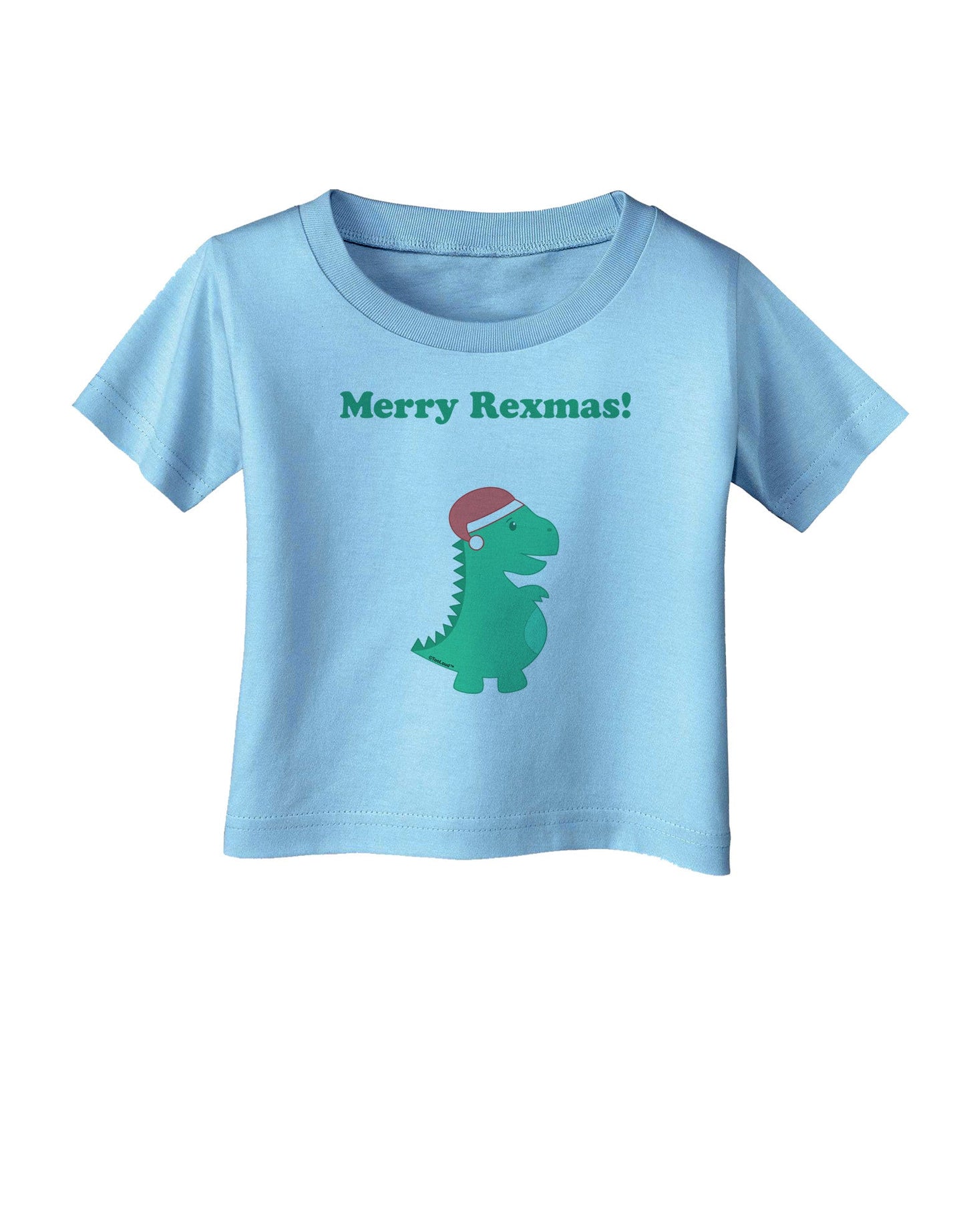 Merry Rexmas T-Rex Dinosaur Christmas Infant T-Shirt-Infant T-Shirt-TooLoud-Aquatic-Blue-06-Months-Davson Sales