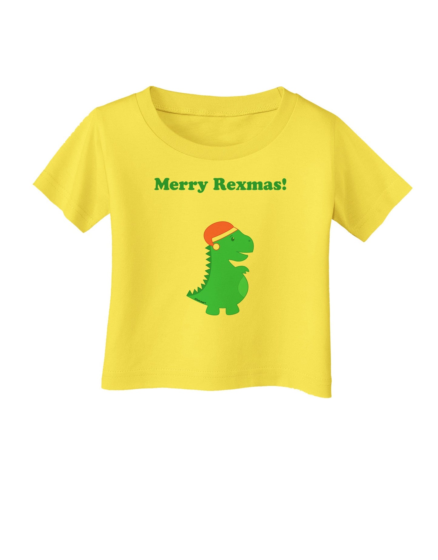 Merry Rexmas T-Rex Dinosaur Christmas Infant T-Shirt-Infant T-Shirt-TooLoud-Yellow-06-Months-Davson Sales