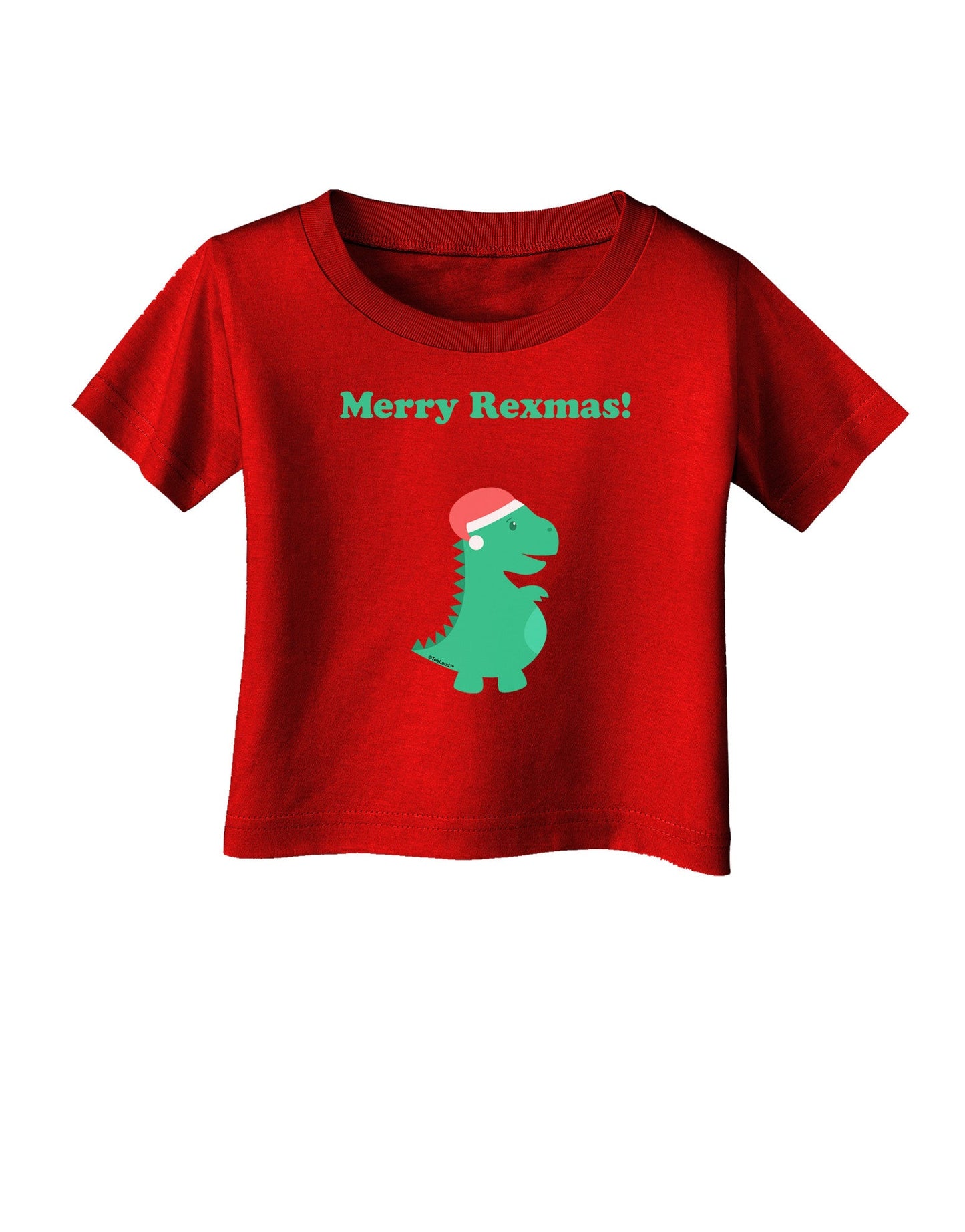 Merry Rexmas T-Rex Dinosaur Christmas Infant T-Shirt Dark-Infant T-Shirt-TooLoud-Clover-Green-06-Months-Davson Sales