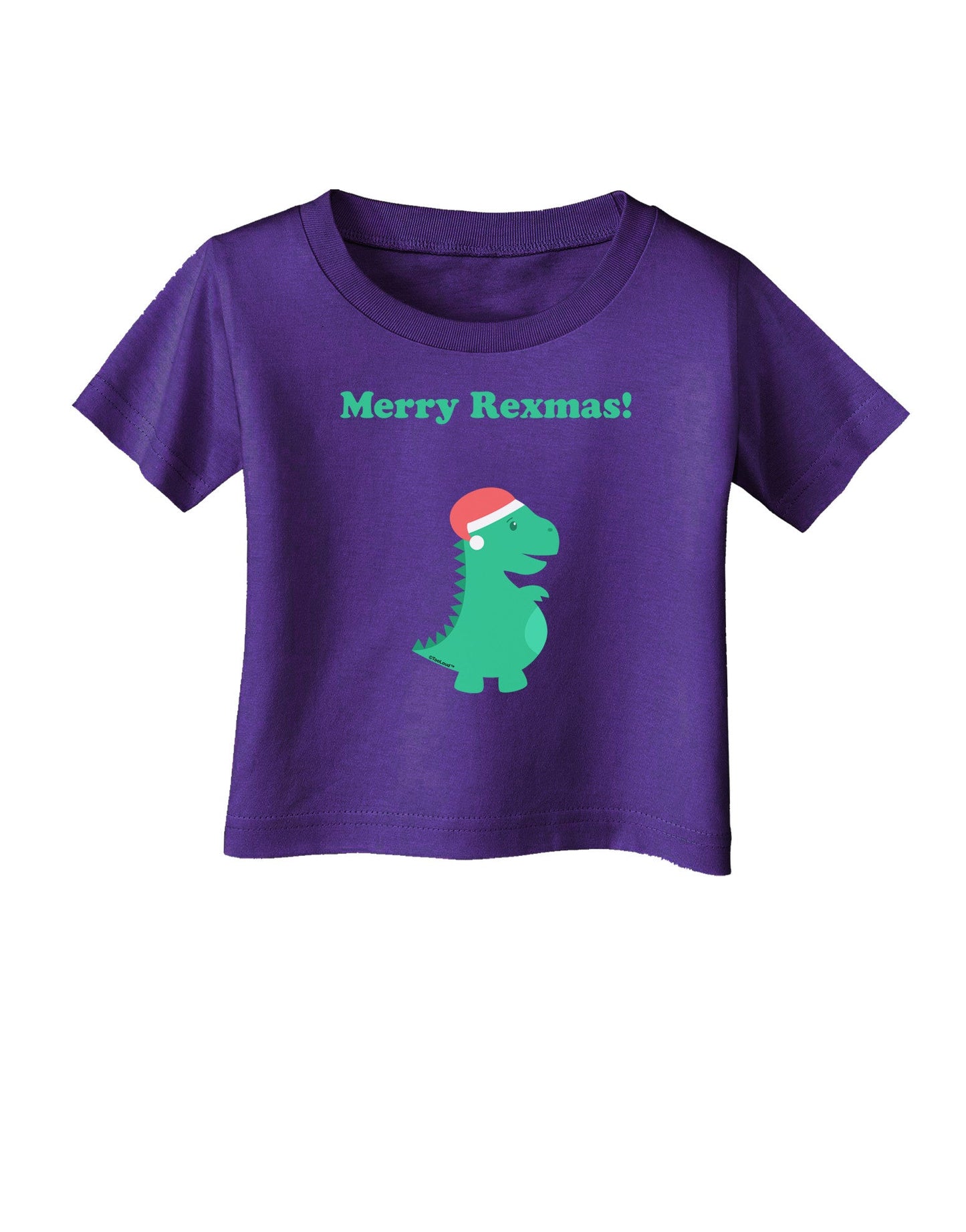 Merry Rexmas T-Rex Dinosaur Christmas Infant T-Shirt Dark-Infant T-Shirt-TooLoud-Purple-06-Months-Davson Sales