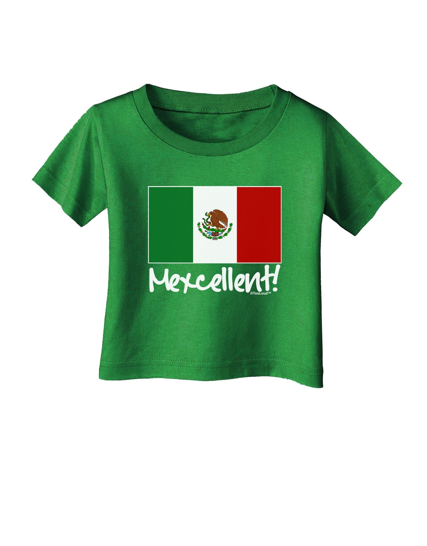 Mexcellent - Mexican Flag Infant T-Shirt Dark-Infant T-Shirt-TooLoud-Clover-Green-06-Months-Davson Sales