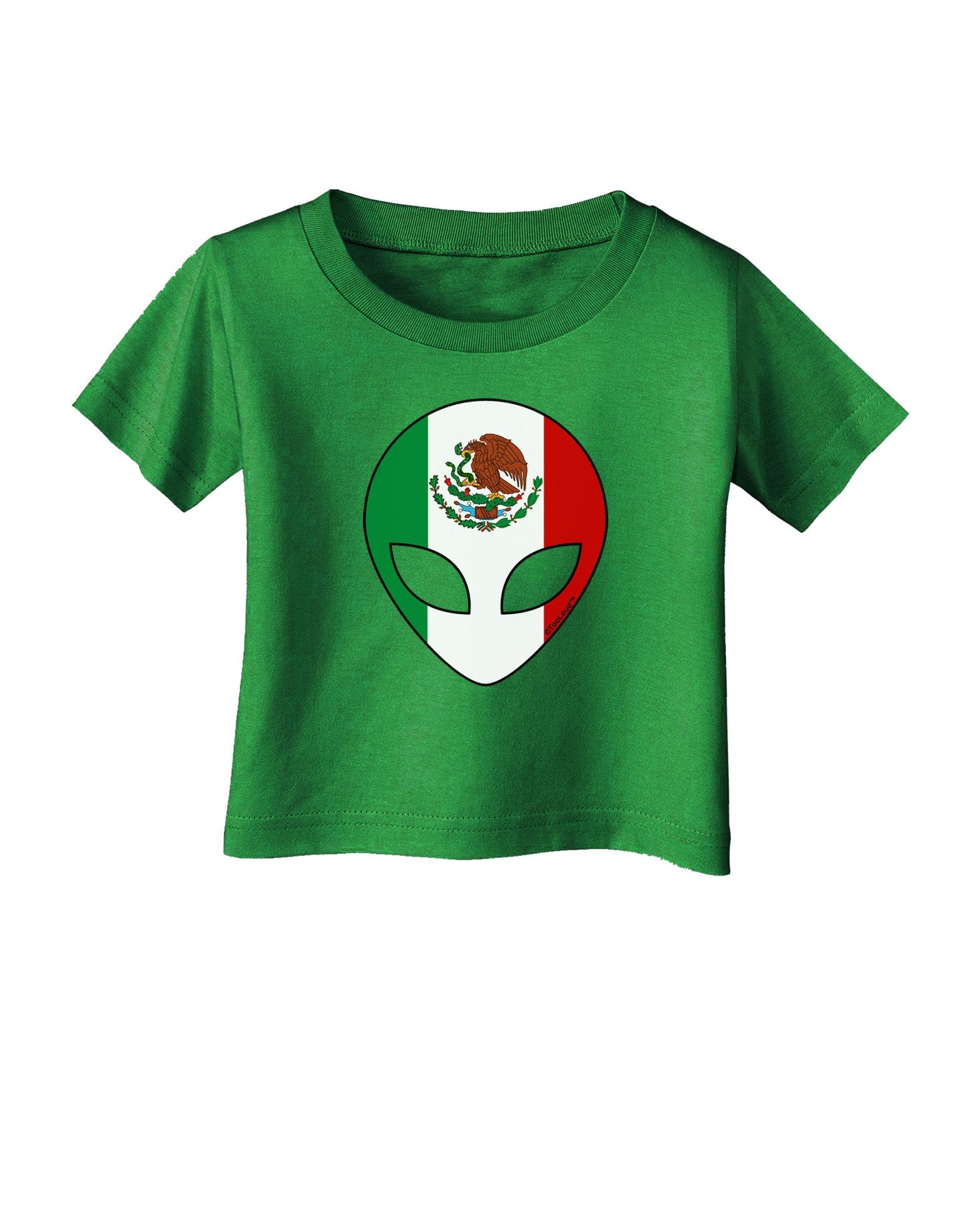 Mexican Flag Extraterrestrial Infant T-Shirt Dark-Infant T-Shirt-TooLoud-Clover-Green-06-Months-Davson Sales