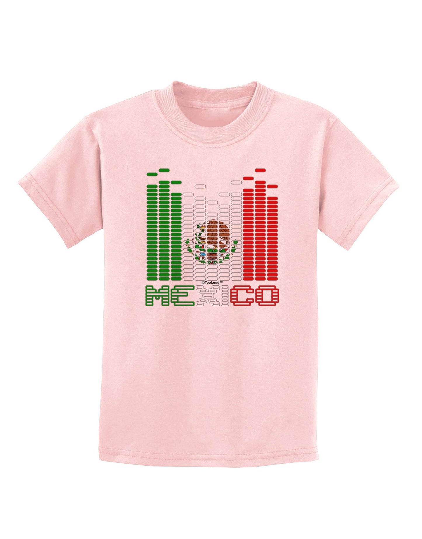 Mexican Flag Levels - Cinco De Mayo Text Childrens T-Shirt-Childrens T-Shirt-TooLoud-PalePink-X-Small-Davson Sales