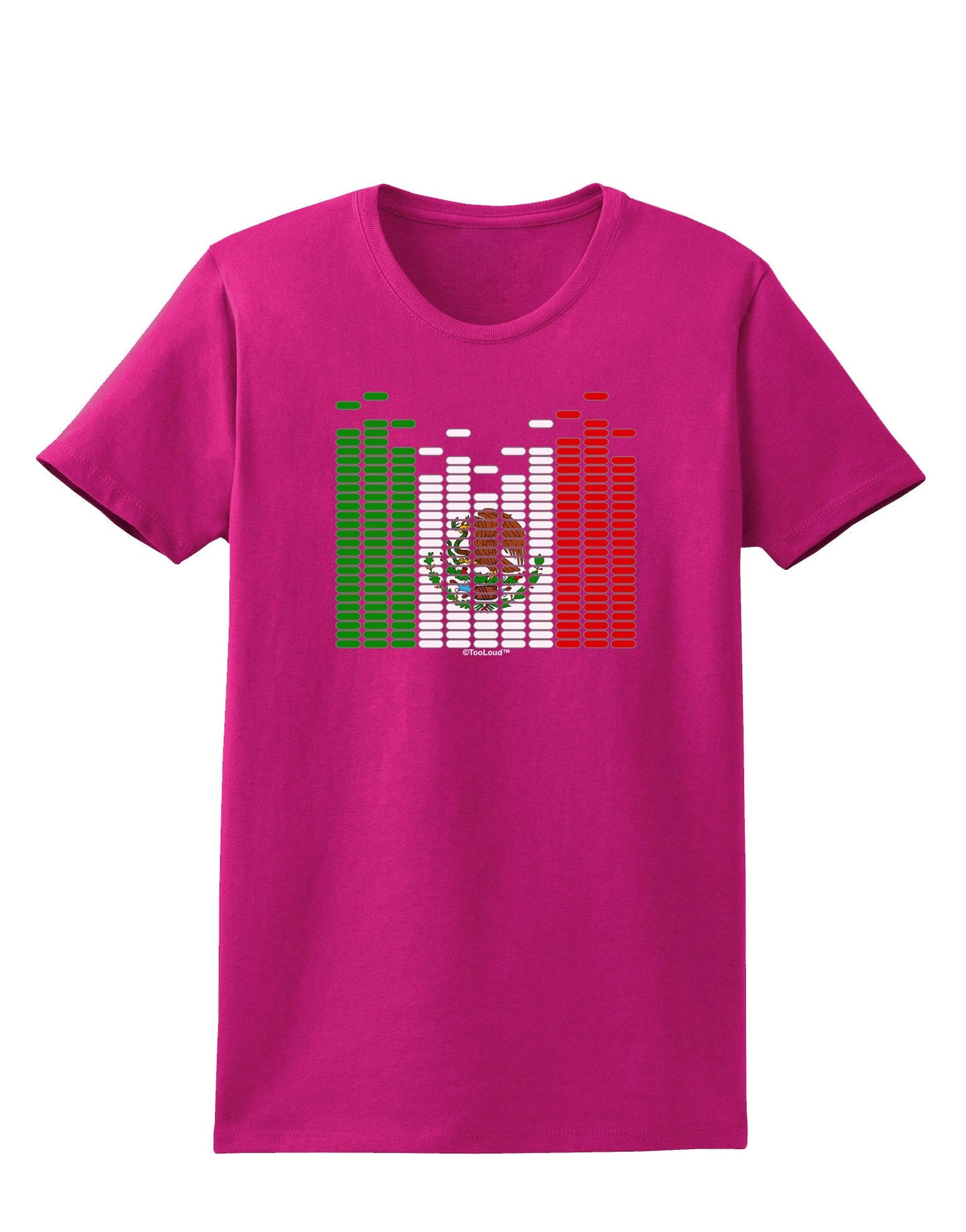 Mexican Flag Levels - Cinco De Mayo Womens Dark T-Shirt-TooLoud-Hot-Pink-Small-Davson Sales
