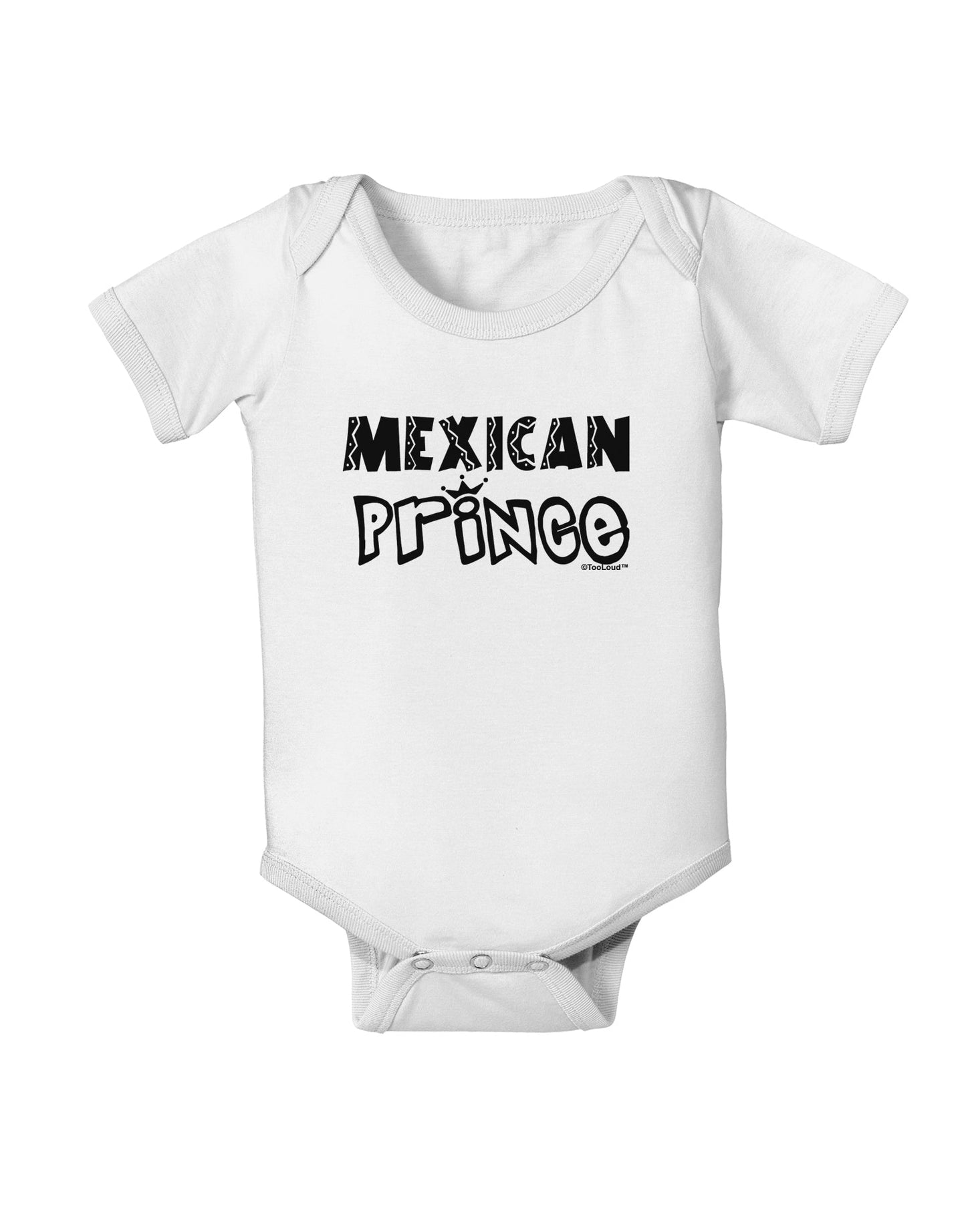 Mexican Prince - Cinco de Mayo Baby Romper Bodysuit by TooLoud-Baby Romper-TooLoud-White-06-Months-Davson Sales