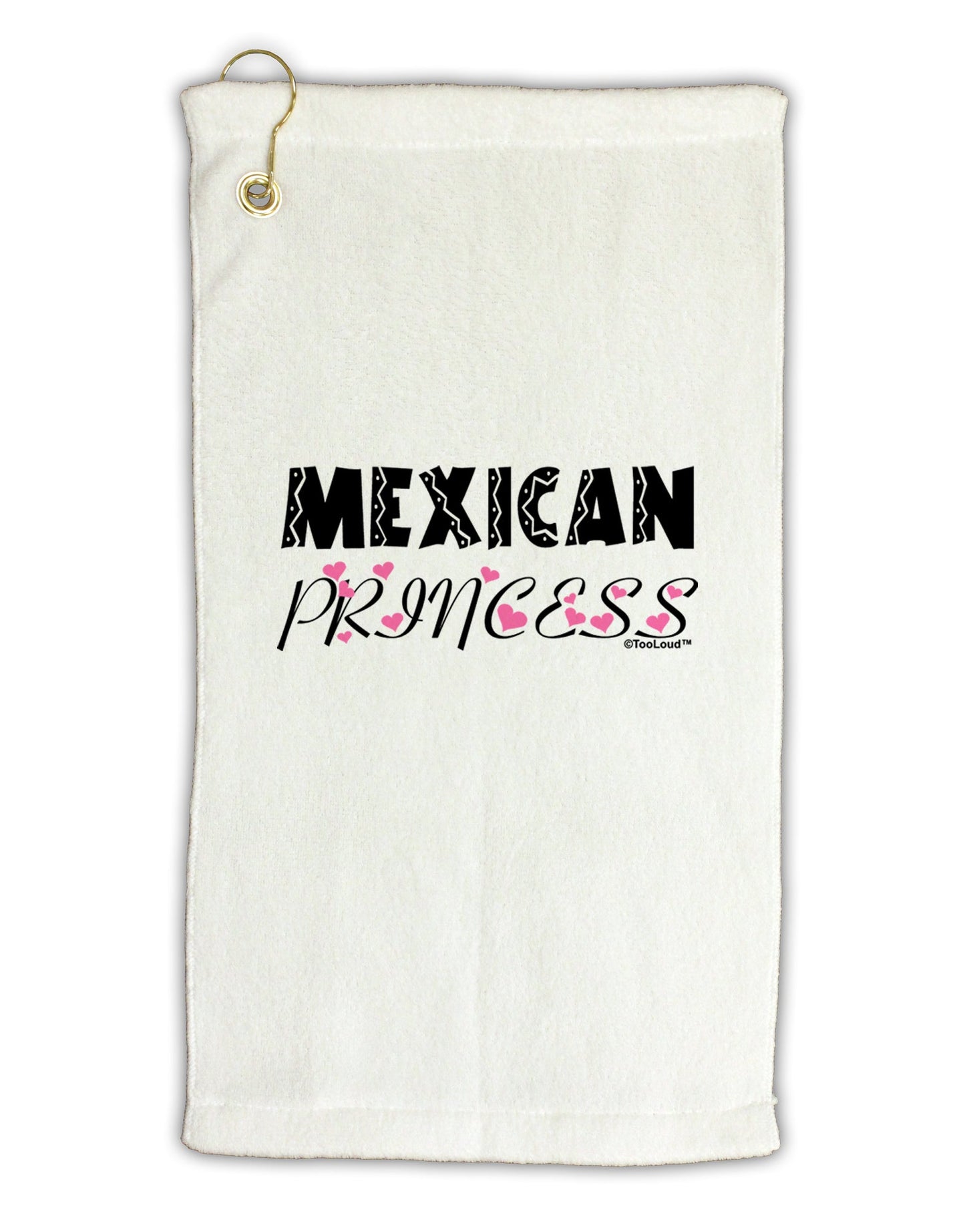 Mexican Princess - Cinco de Mayo Micro Terry Gromet Golf Towel 16 x 25 inch by TooLoud-Golf Towel-TooLoud-White-Davson Sales
