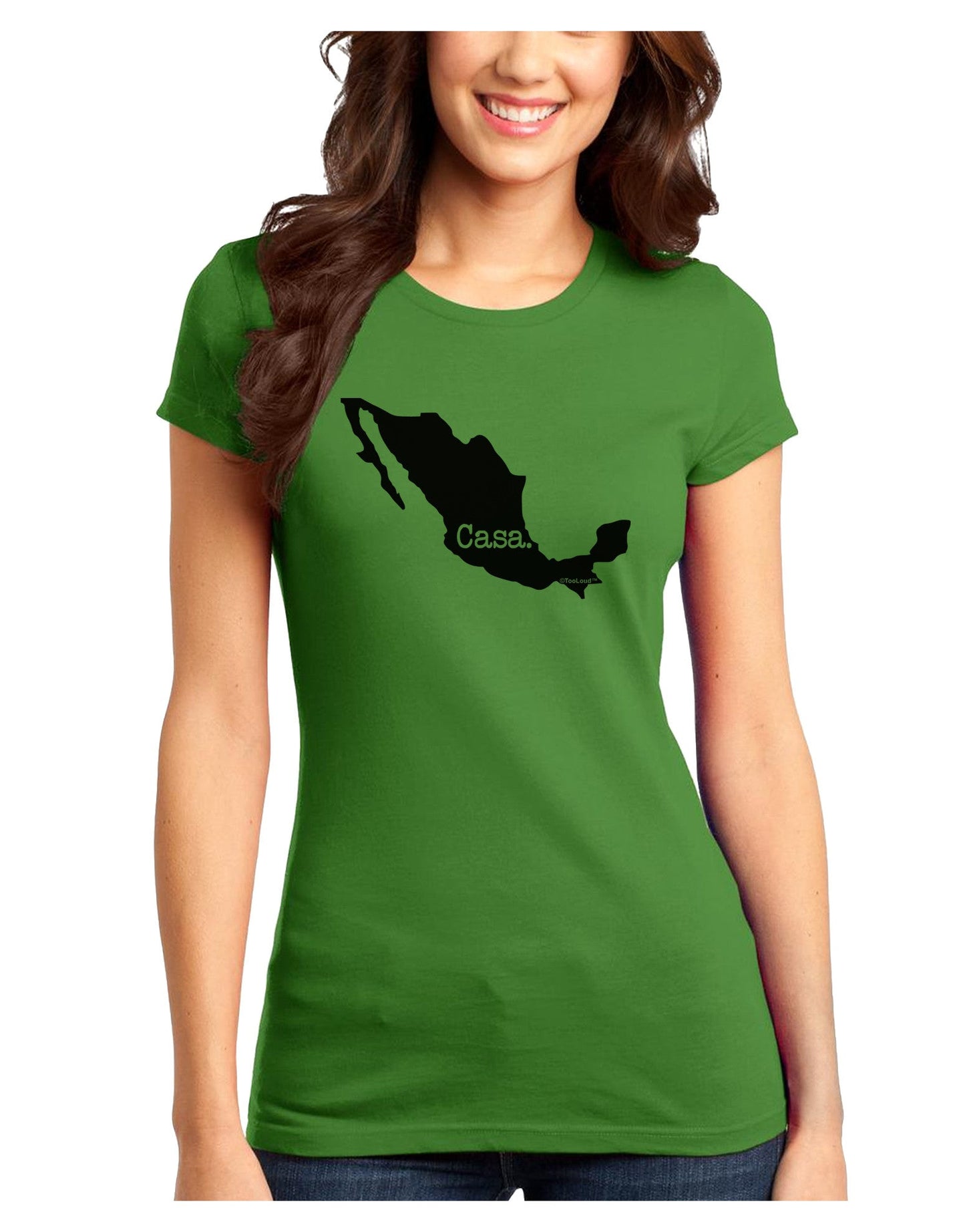 Mexico - Casa - Cinco De Mayo Juniors T-Shirt-Womens Juniors T-Shirt-TooLoud-Kiwi-Green-Juniors Fitted X-Small-Davson Sales