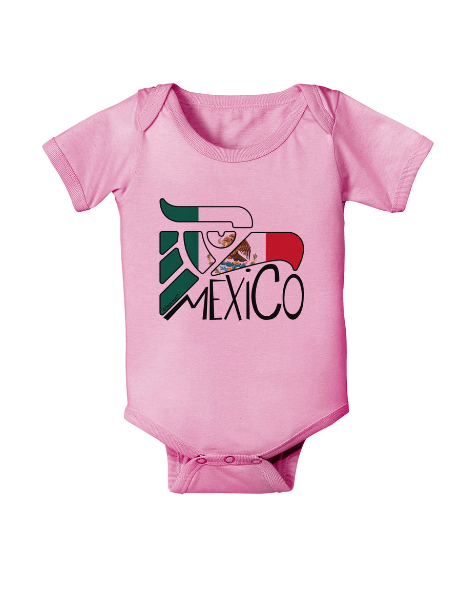 Mexico Eagle Symbol - Mexican Flag - Mexico Baby Romper Bodysuit by TooLoud-Baby Romper-TooLoud-White-06-Months-Davson Sales