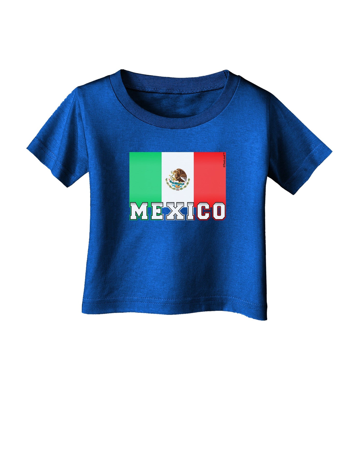 Mexico Flag Dark Infant T-Shirt Dark-Infant T-Shirt-TooLoud-Royal-Blue-06-Months-Davson Sales