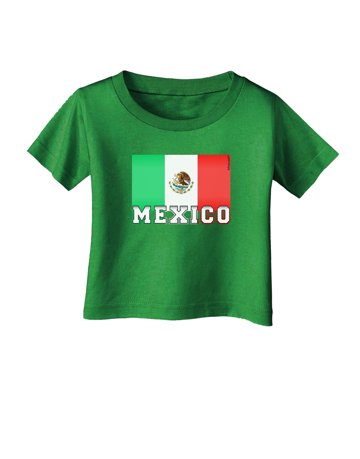 Mexico Flag Dark Infant T-Shirt Dark-Infant T-Shirt-TooLoud-Clover-Green-06-Months-Davson Sales