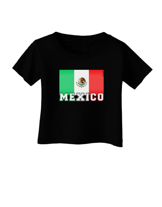 Mexico Flag Dark Infant T-Shirt Dark-Infant T-Shirt-TooLoud-Black-06-Months-Davson Sales