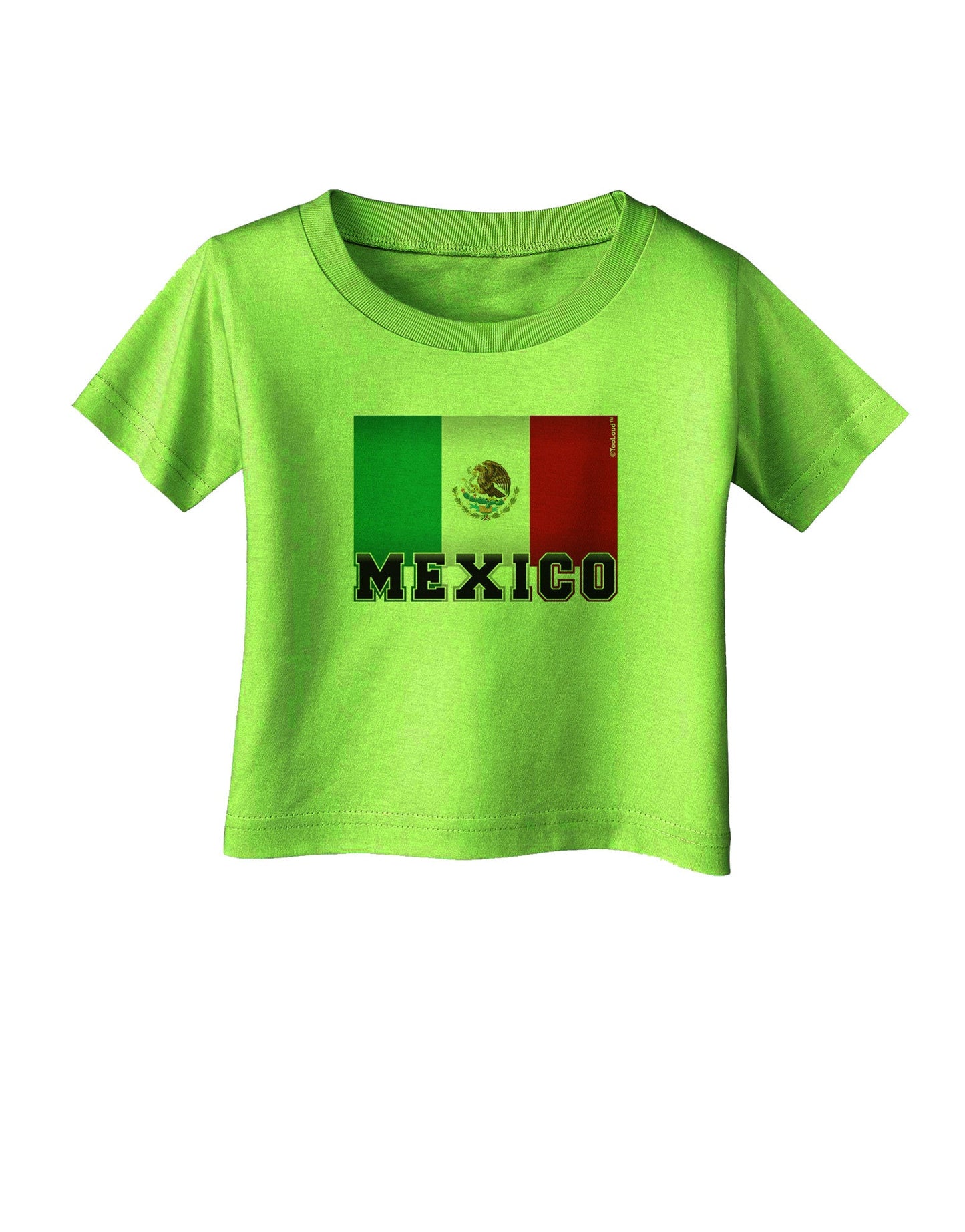 Mexico Flag Infant T-Shirt-Infant T-Shirt-TooLoud-Lime-Green-06-Months-Davson Sales
