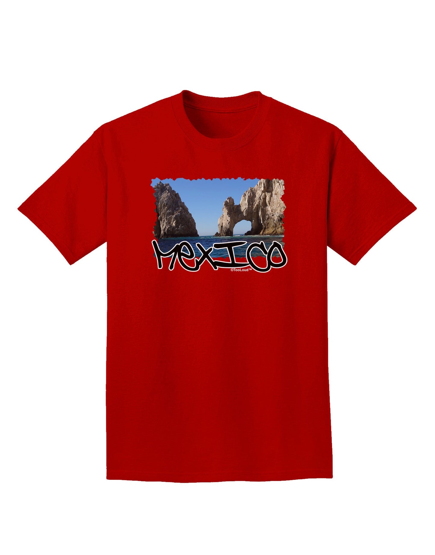 Mexico - Islands Cut-out Adult Dark T-Shirt-Mens T-Shirt-TooLoud-Red-Small-Davson Sales