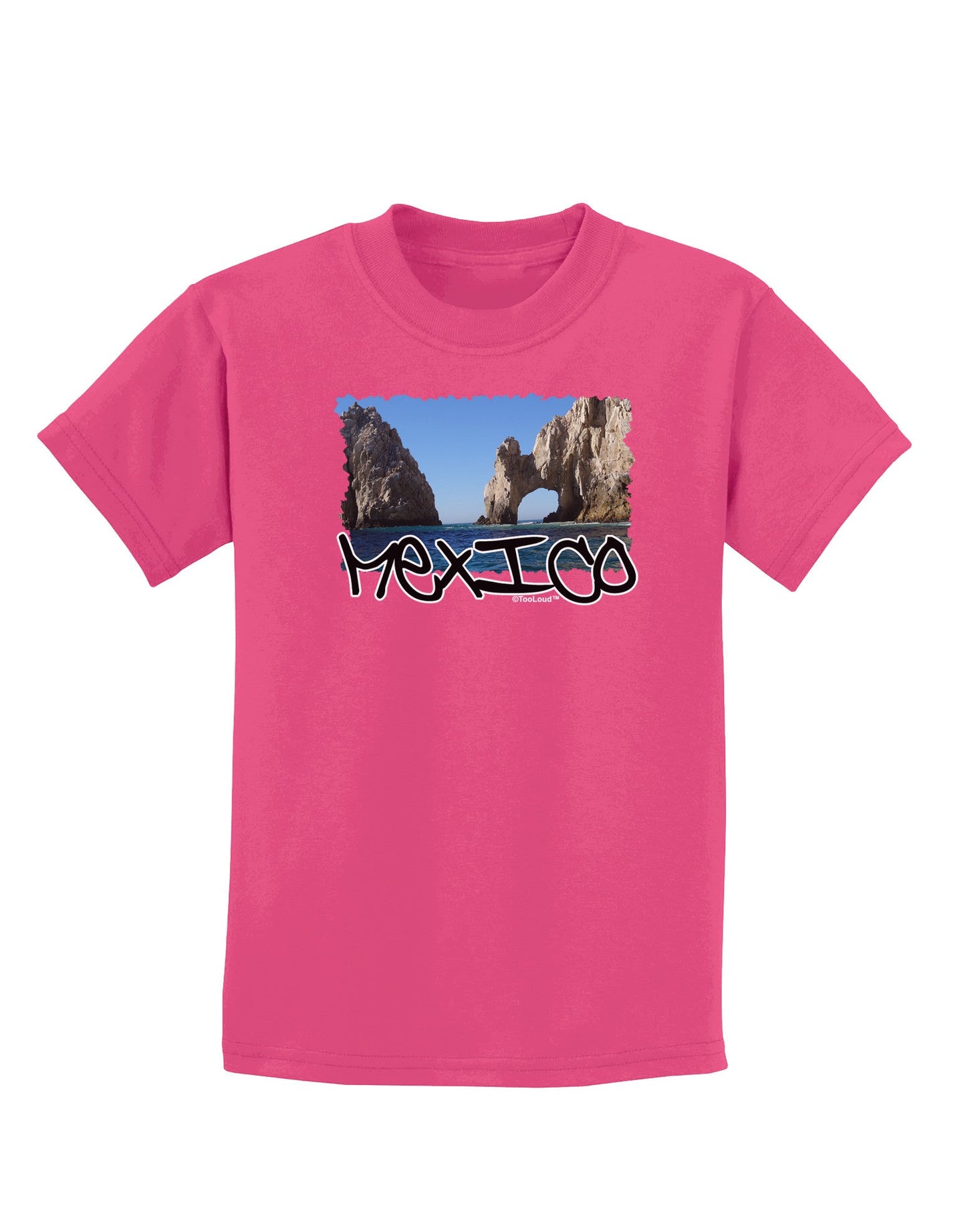 Mexico - Islands Cut-out Childrens Dark T-Shirt-Childrens T-Shirt-TooLoud-Sangria-X-Small-Davson Sales
