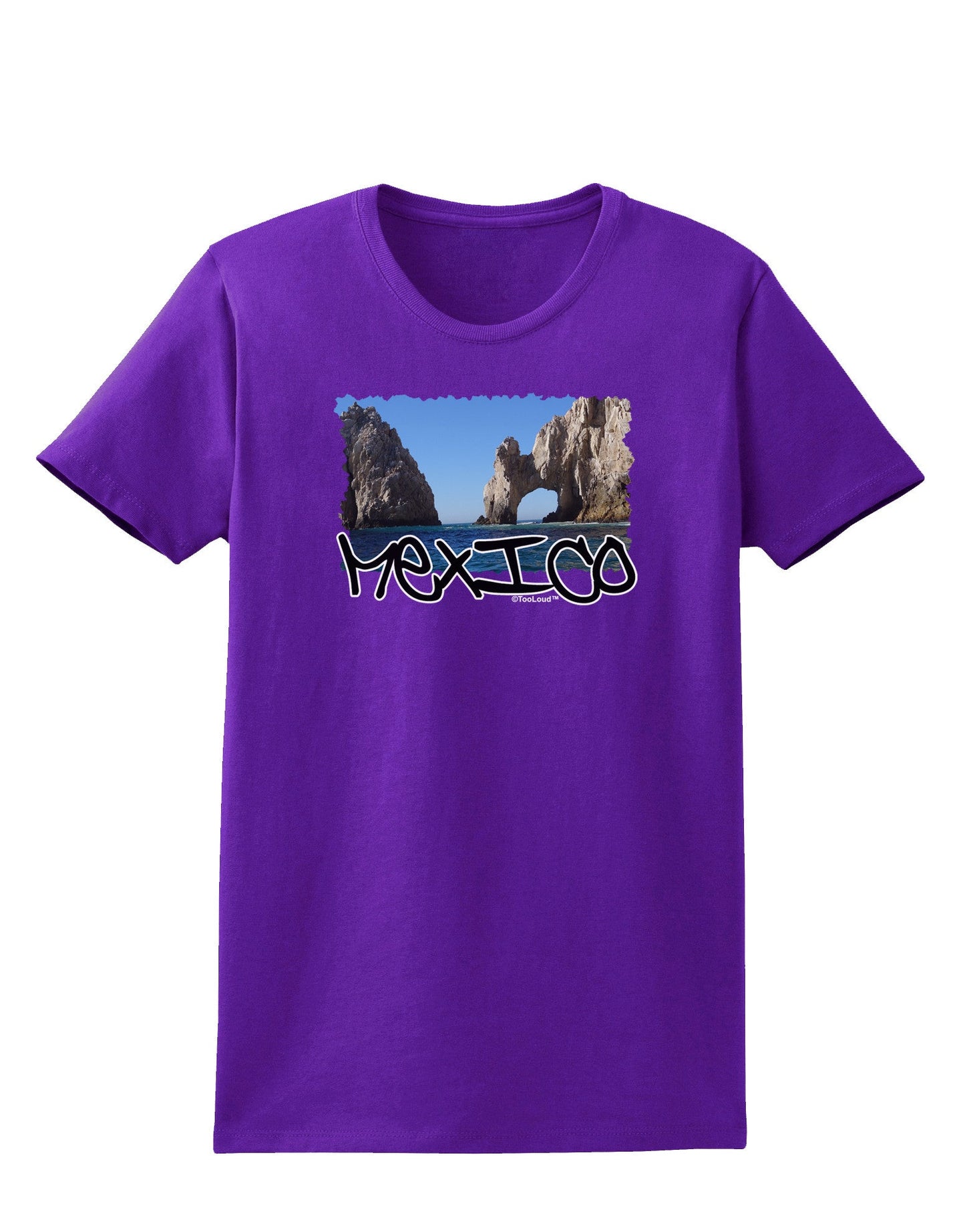 Mexico - Islands Cut-out Womens Dark T-Shirt-TooLoud-Purple-X-Small-Davson Sales