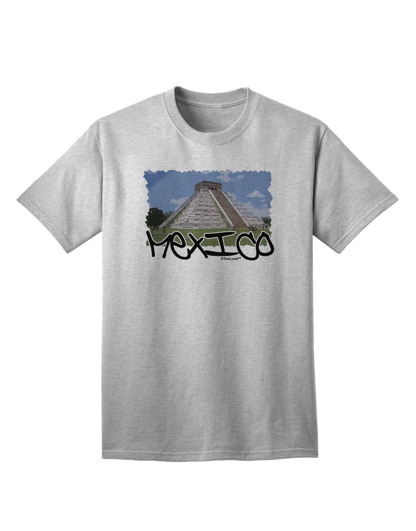 Mexico - Mayan Temple Cut-out Adult T-Shirt-unisex t-shirt-TooLoud-AshGray-Small-Davson Sales