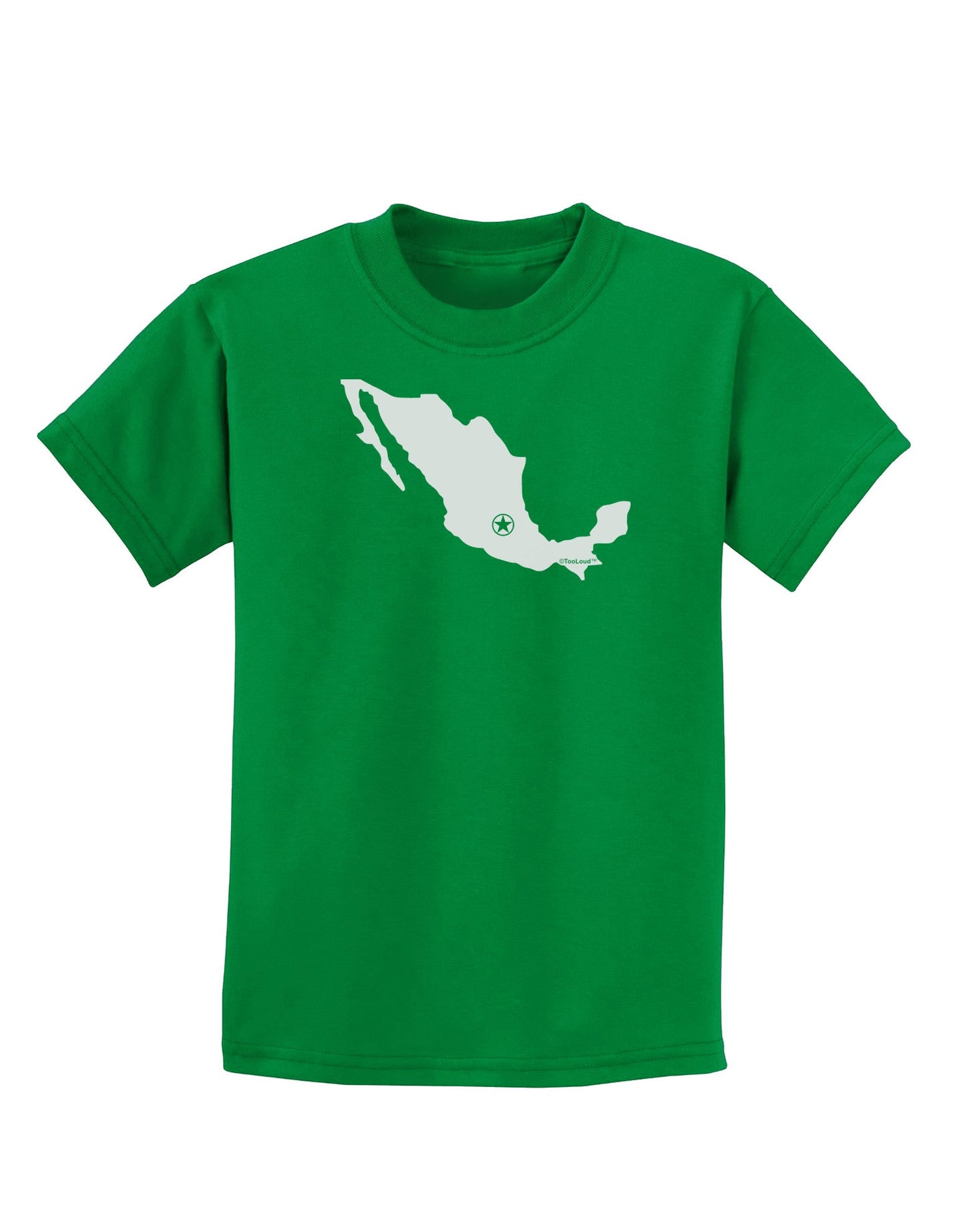 Mexico - Mexico City Star Childrens Dark T-Shirt-Childrens T-Shirt-TooLoud-Kelly-Green-X-Small-Davson Sales