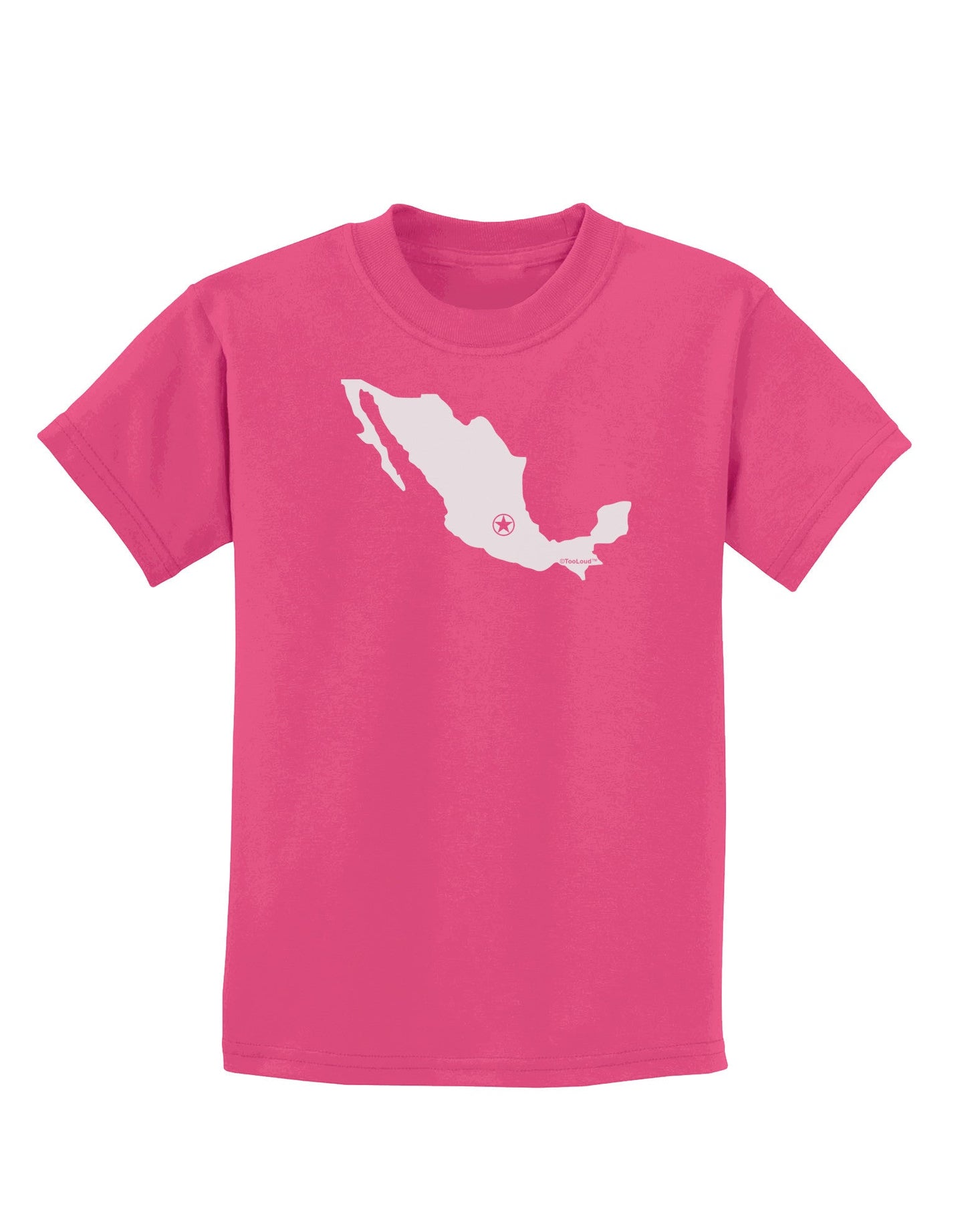 Mexico - Mexico City Star Childrens Dark T-Shirt-Childrens T-Shirt-TooLoud-Sangria-X-Small-Davson Sales